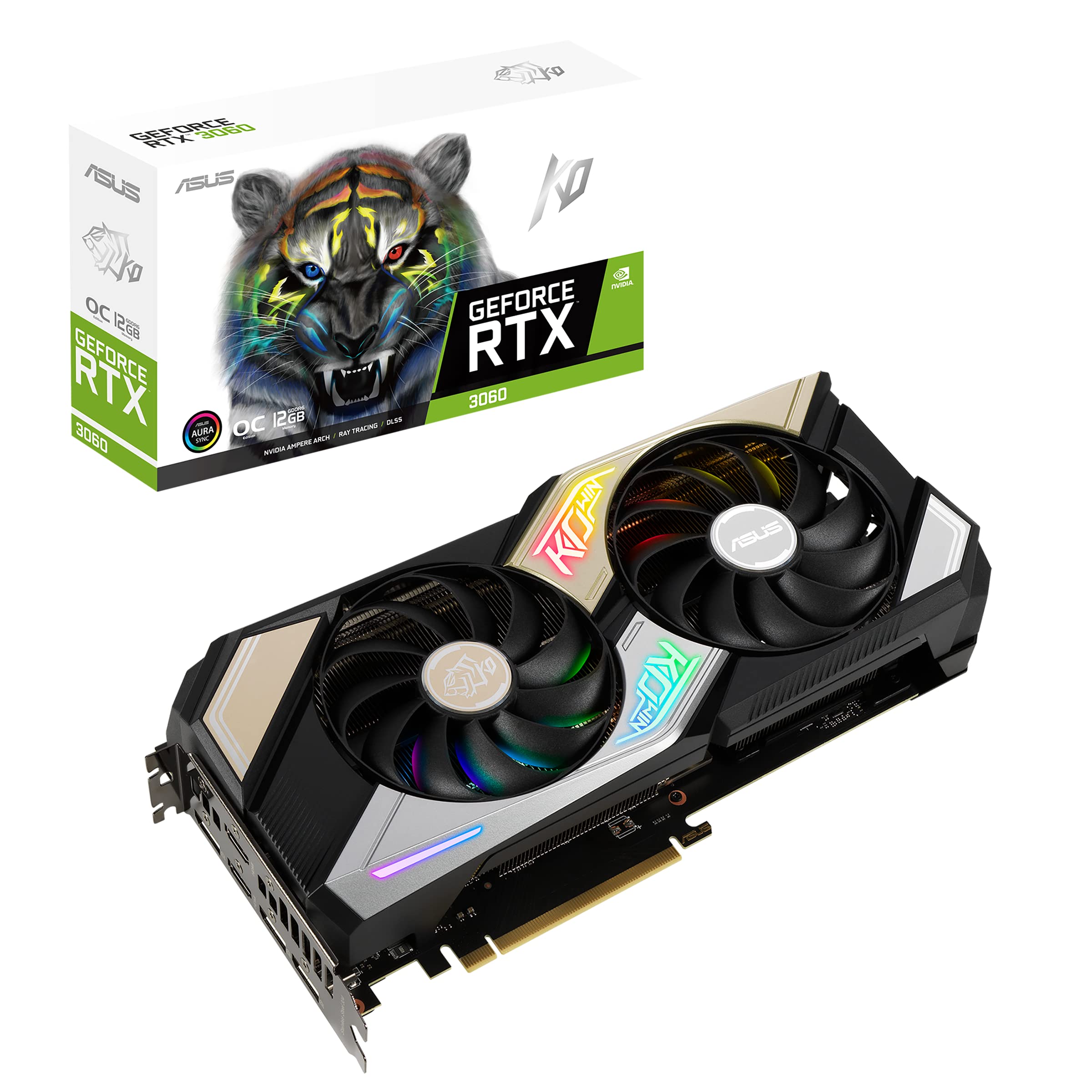 Asus Ko Nvidia Geforce Rtx 3060 V2 Oc Edition 12Gb Gddr6 Gaming Graphics Card (Pcie 4.0, 12Gb Gddr6 Memory, Lhr, Hdmi 2.1, Displ