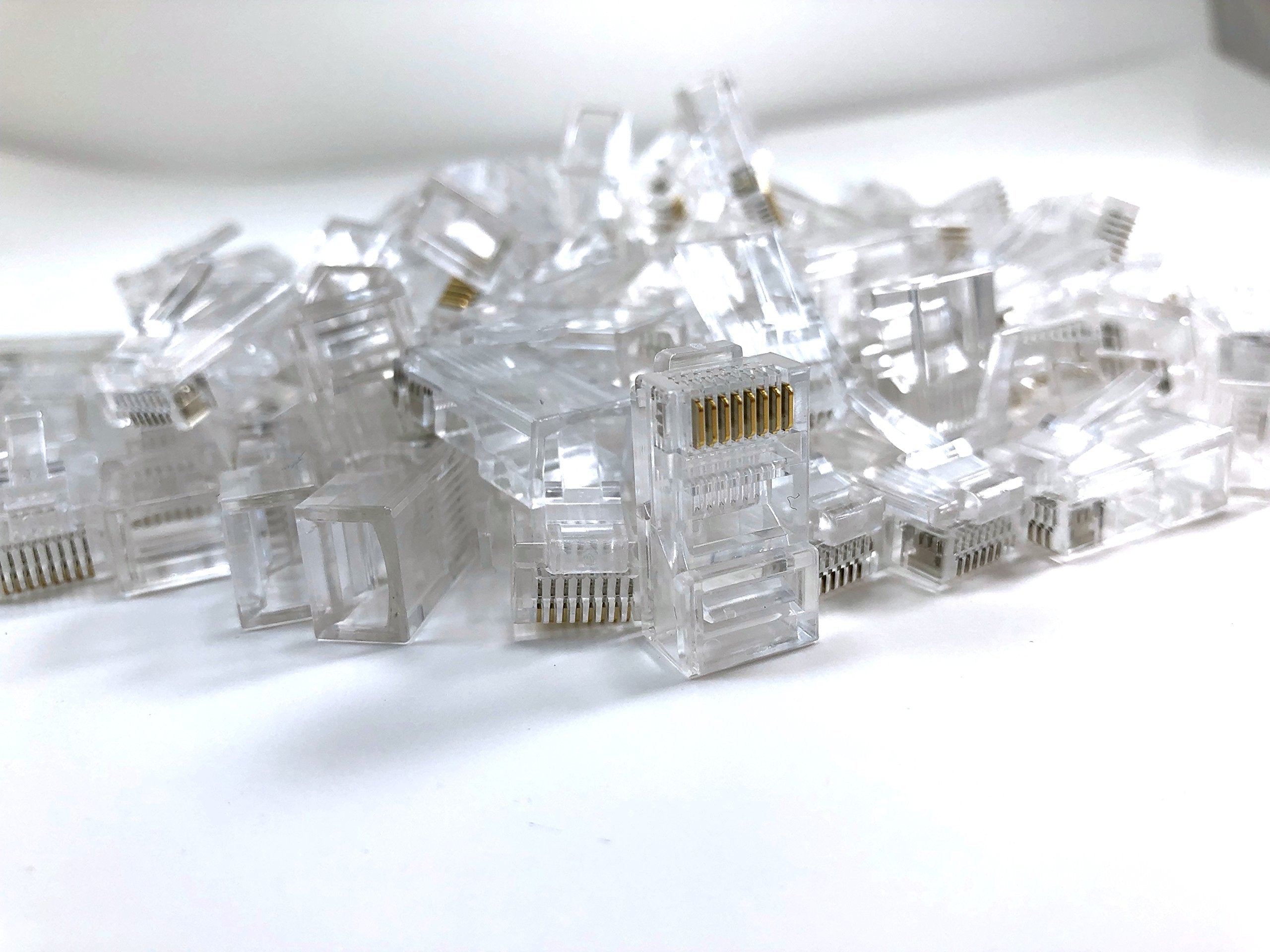 Micro Connectors, Inc. 100 Pack Cat5E Rj45 Modular Connector Plugs Pack (C20 088L5 100 )