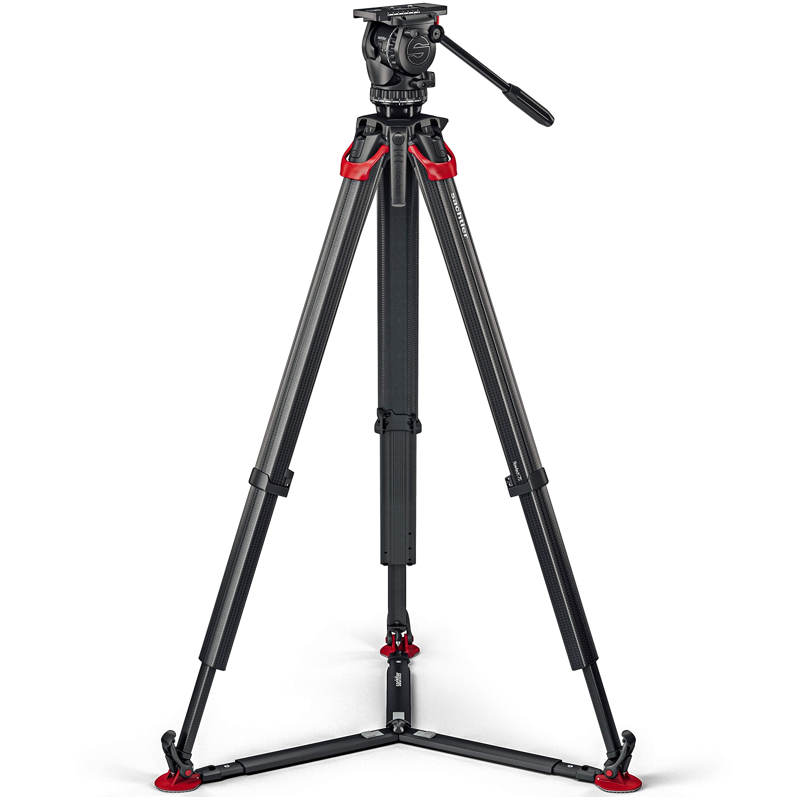 Sachtler Aktiv6 Sideload Fluid Head System With Flowtech75 Tripod & Ground Spreader