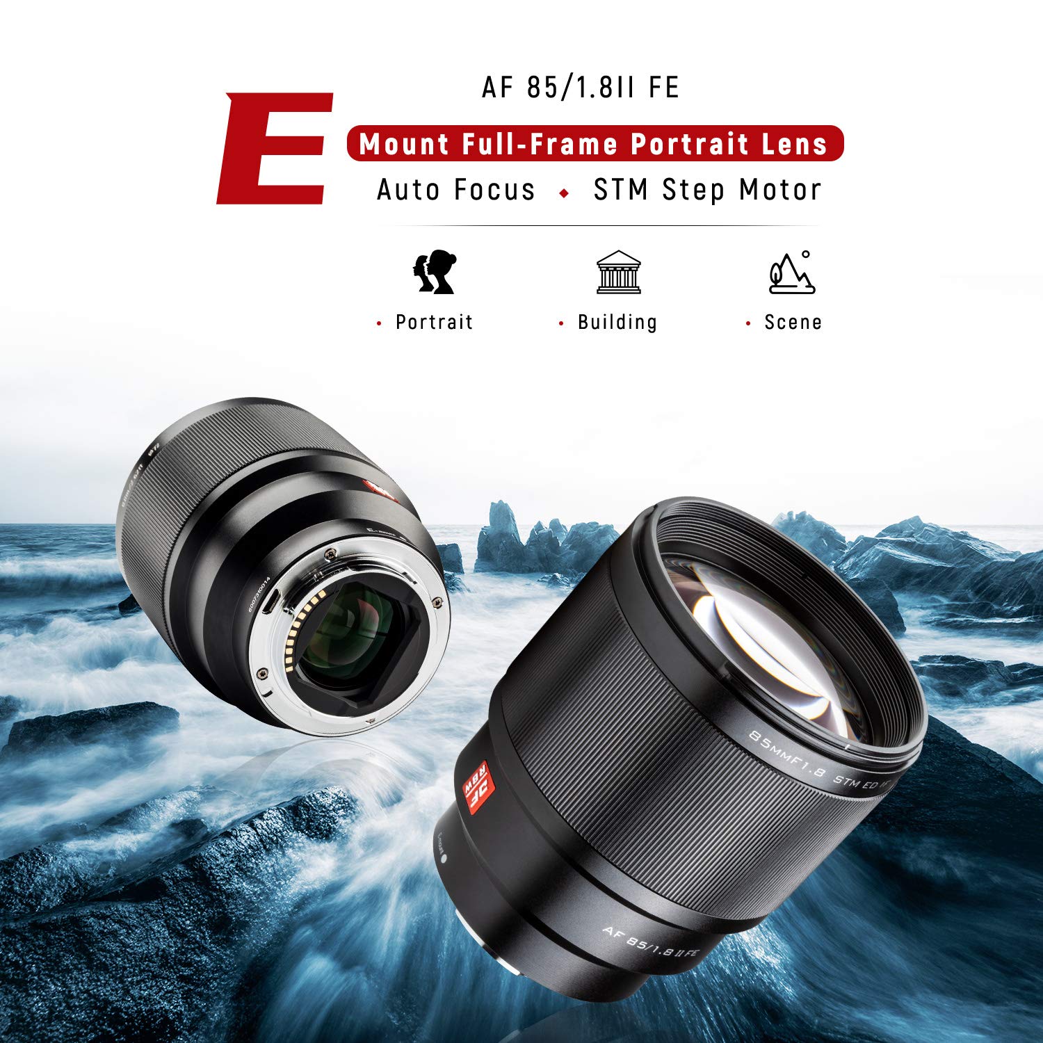 Viltrox 85Mm F1.8 Mark Ii Auto Focus Full Frame Lens For Sony E Mount, Stm Large Aperture Medium Telephoto Portrait Fixed Focus