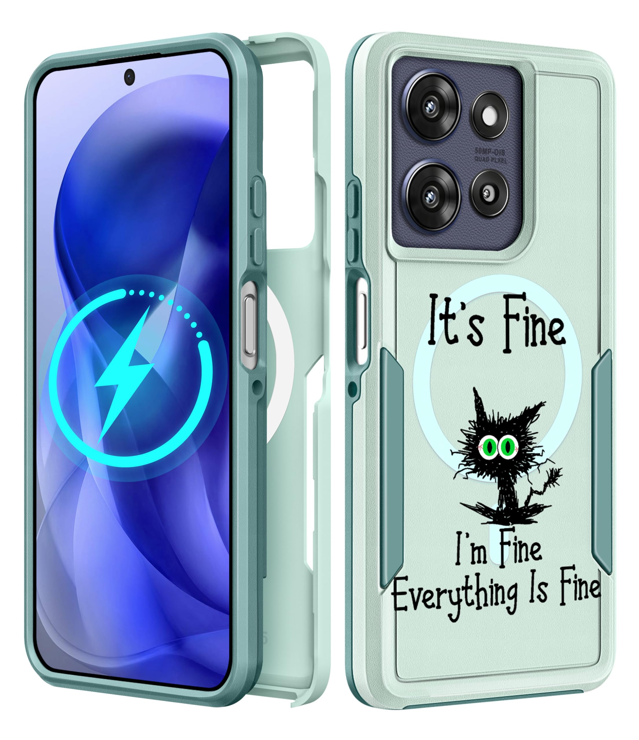 LISEVOfor Moto G Power 2025 Case - for Motorola Moto G Play 2025 Case Compatible with MagSafe Women Cute Girls Magnetic Protecti