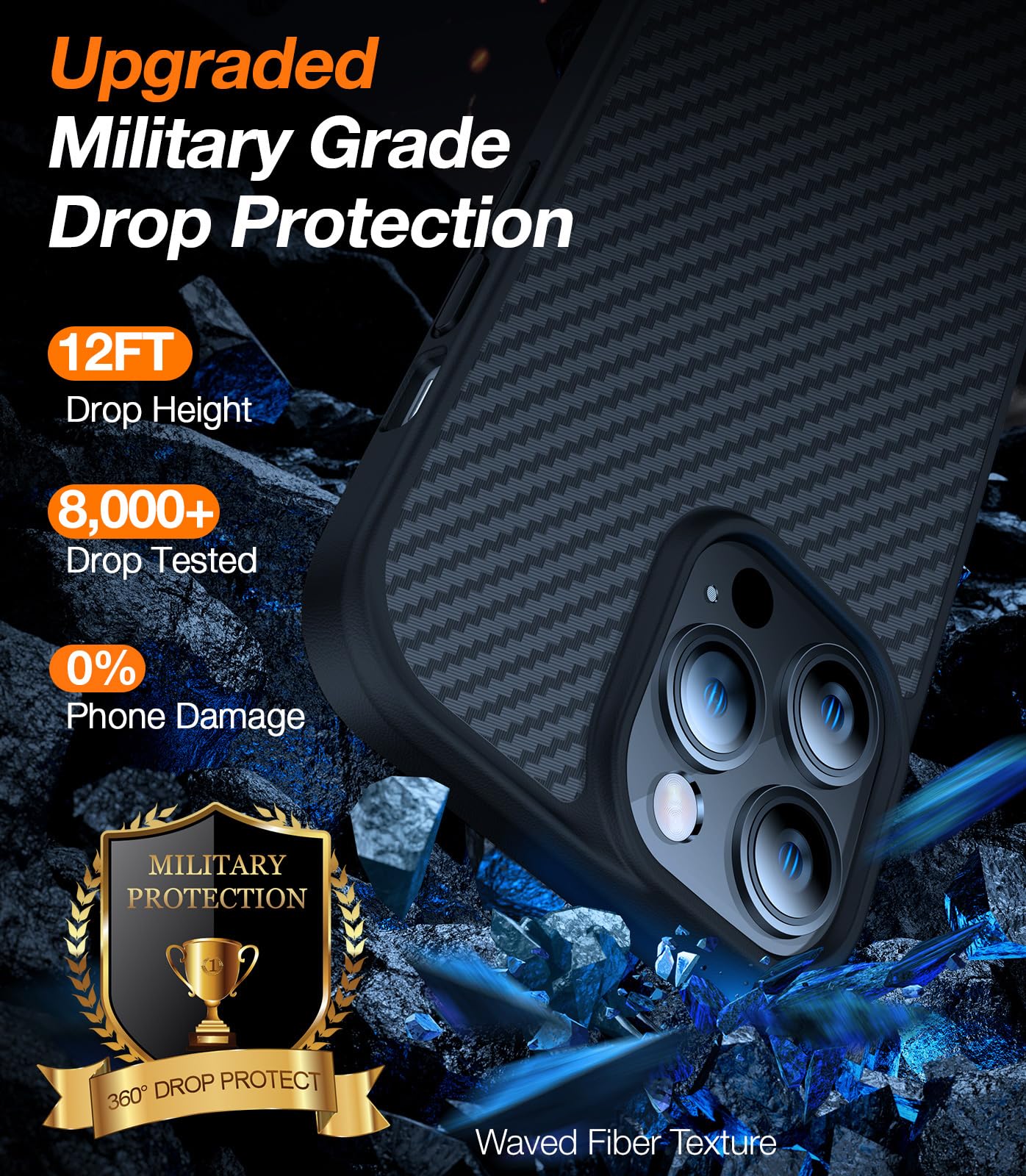 Torras Upgraded Stronger Magnetic For Iphone 14 Pro Case, 12 Ft Military Grade Drop Tested, Compatible With Magsafe, Scratch Res