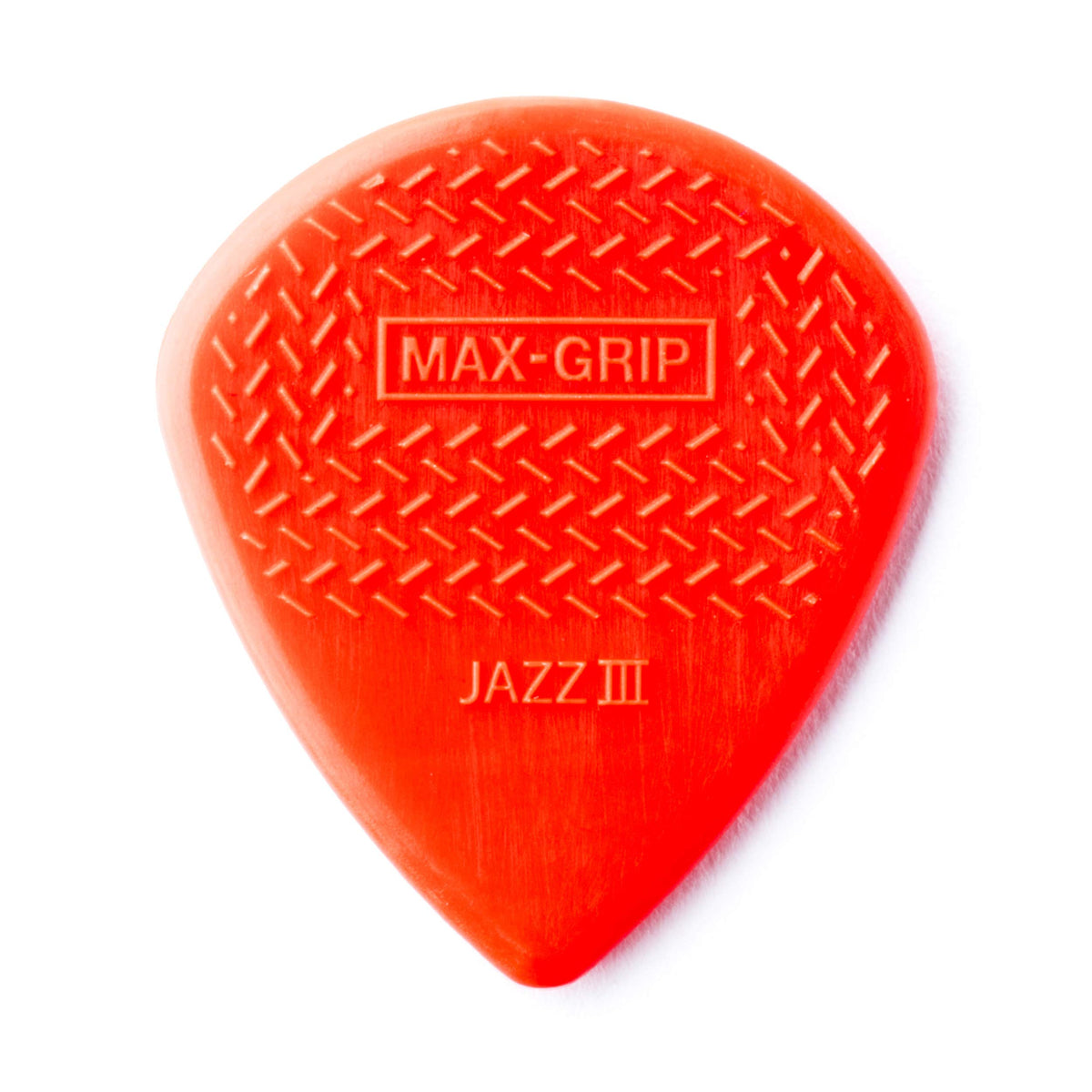 Dunlop 471P3N Max Grip Jazz Iii Nylon Guitar Picks, Red, 6 Pack