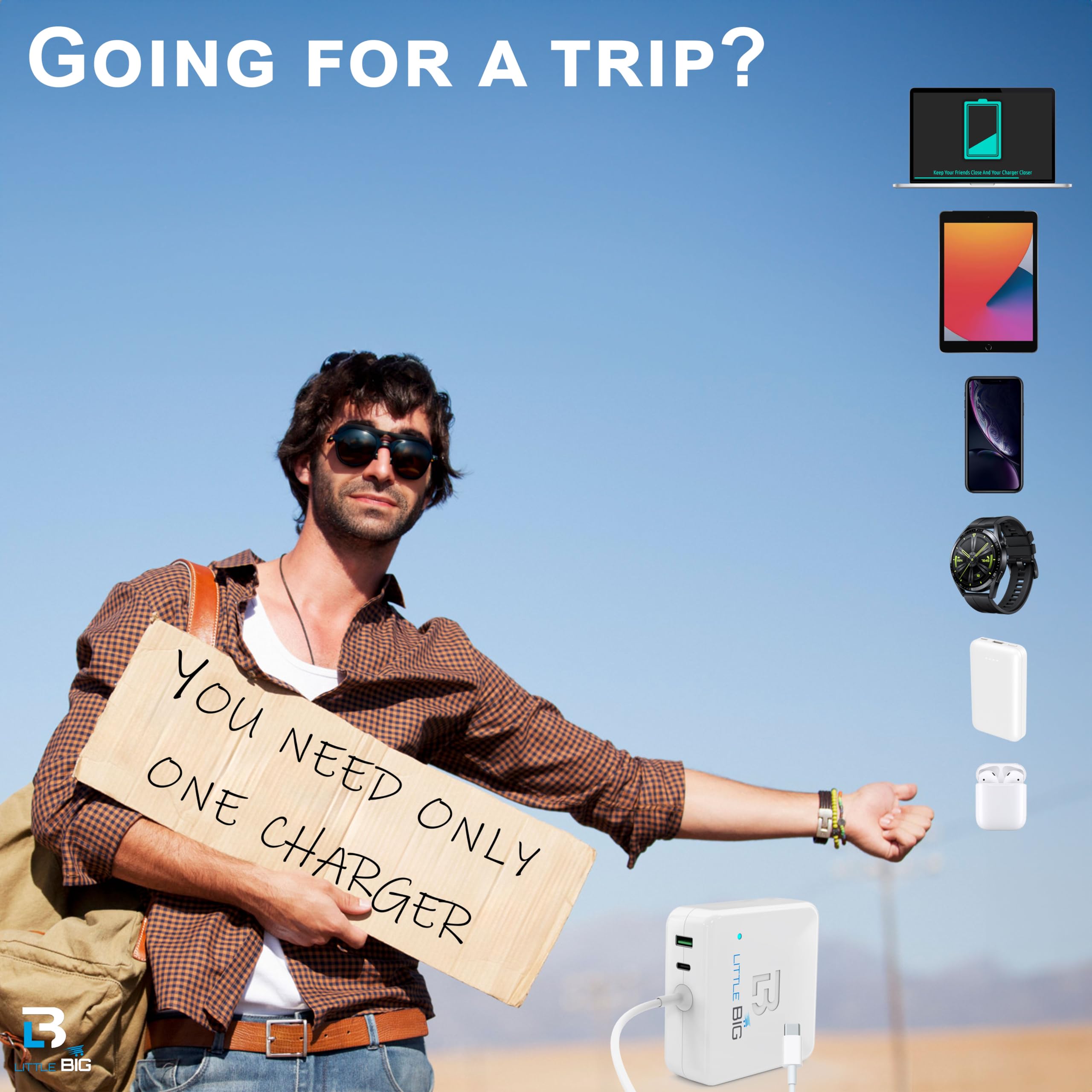 Mac Book Pro Charger   100W Usb C Fast Charger For Macbook Pro   With Additional Charging Ports (Usbc & Usb), Extra Long 131 Inc