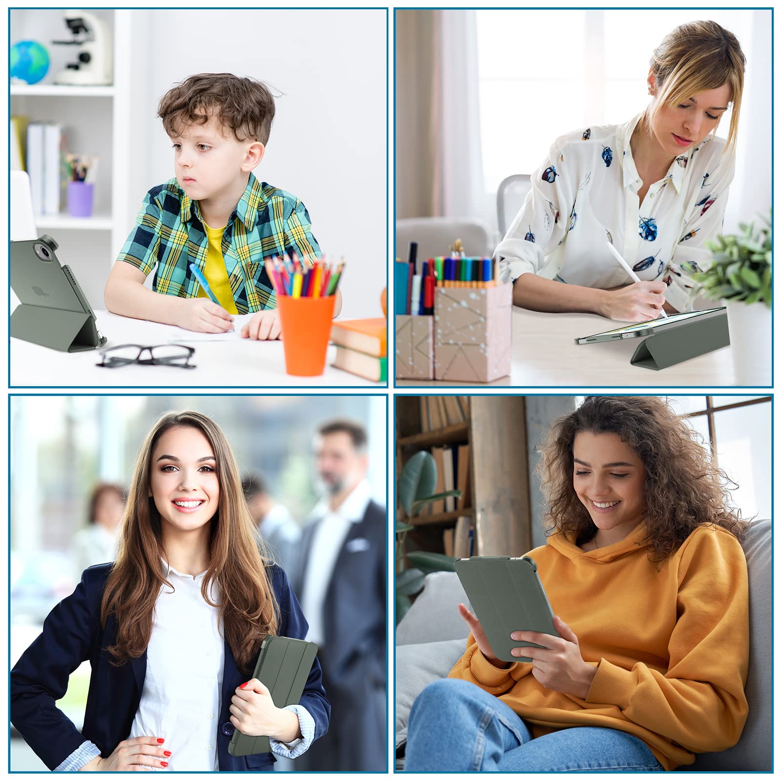 Procase Smart Case For Ipad Mini 7 A17 Pro 2024/Ipad Mini 6 2021 8.3 Inch Ipad Mini 7Th/6Th Gen Case, Hard Back Cover For Ipad Mini 8.3' 7Th Gen A2995/A2996/A2993/6Th Gen A2567 A2568 A2569  Teal