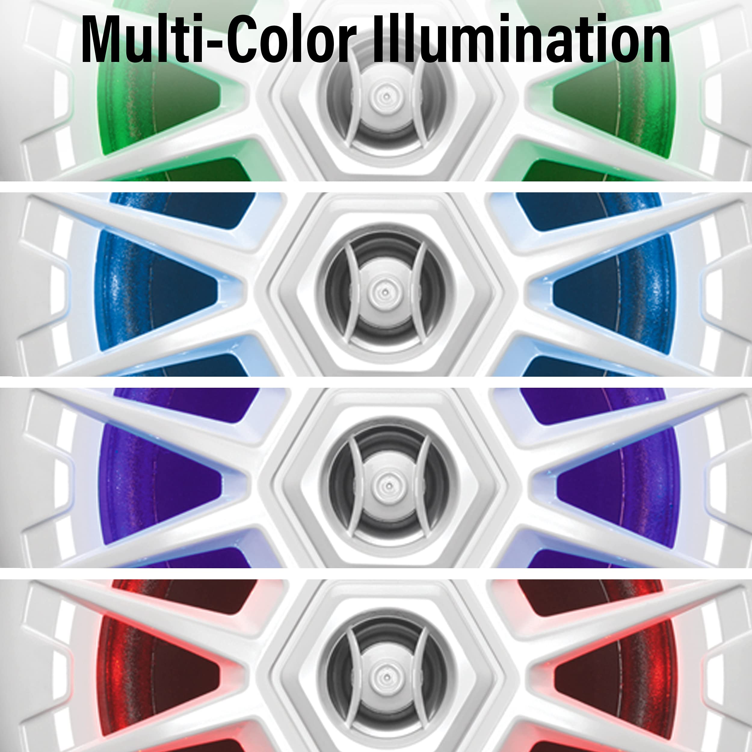 Boss Audio Systems Mrgb55W 5.25 Inch Marine Speakers   Weatherproof, 150 Watts Per Pair, 75 Watts Each, Multi Color Illumination