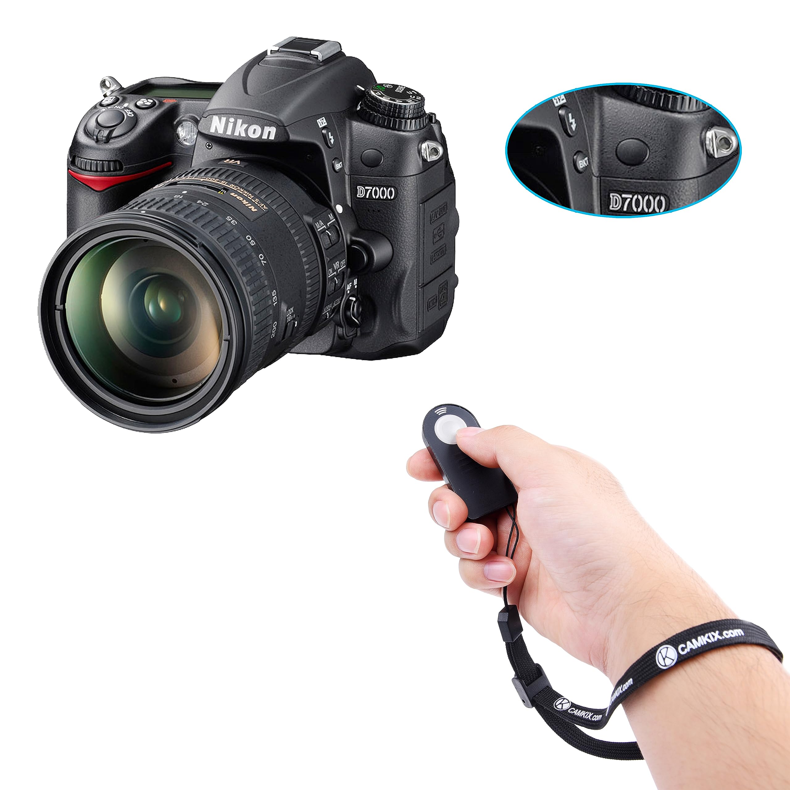 Wireless Ir Shutter Remote Control   Works With Many Nikon And Canon Cameras, For Example: D70, D750, D3000, D3200, D3300, D5500, D7000 / Eos 5D Mark Iv, 5Ds, 6D, 77D, 100D, 750D, 800D