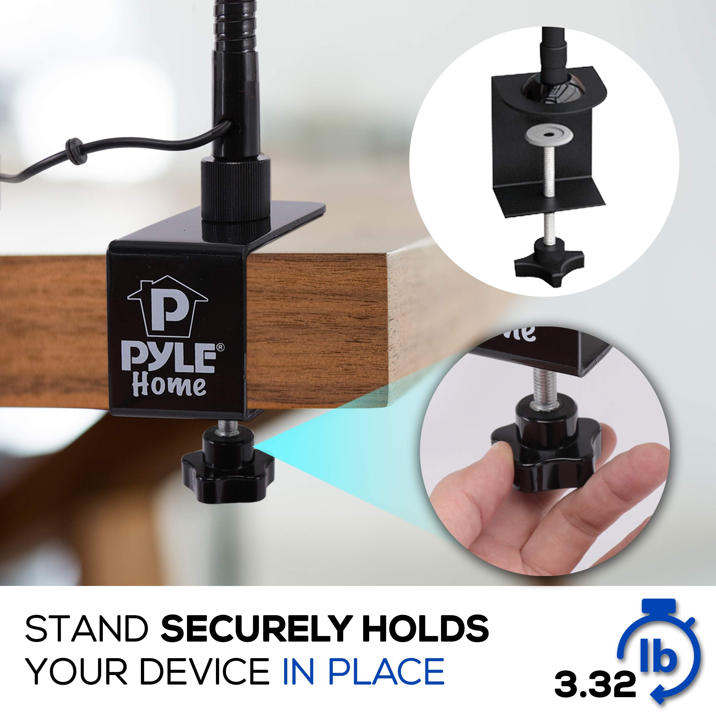 Pyle Tablet Holder Seat Bolt   Swivel Cradle, Table Clamp For All Ipads, Kindle, Androids, Ereaders, Nexus, Samsung Galaxy, Adju