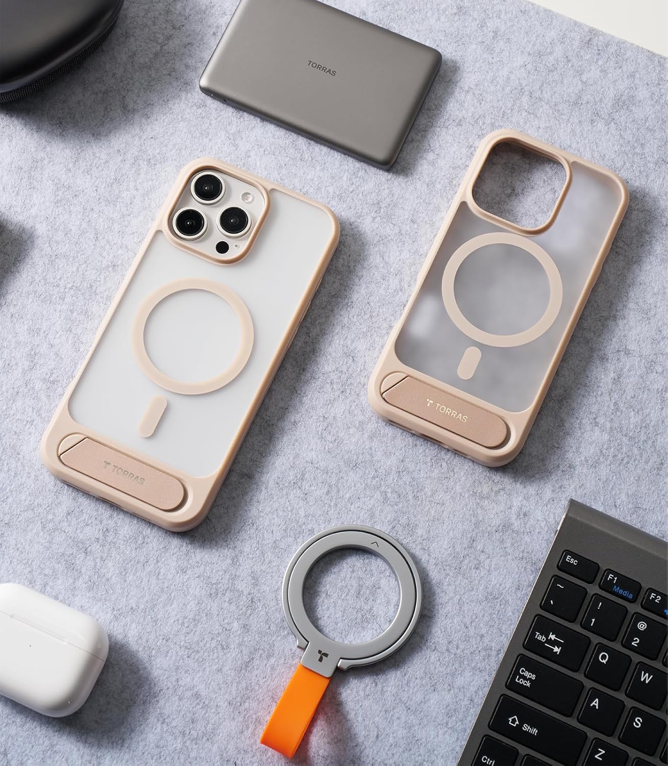 Torras Strong Magnetic & Seamless Stand For Iphone 16 Pro Case, Fit For Magsafe, 4X Military Grade Drop Tested Kickstand Protect