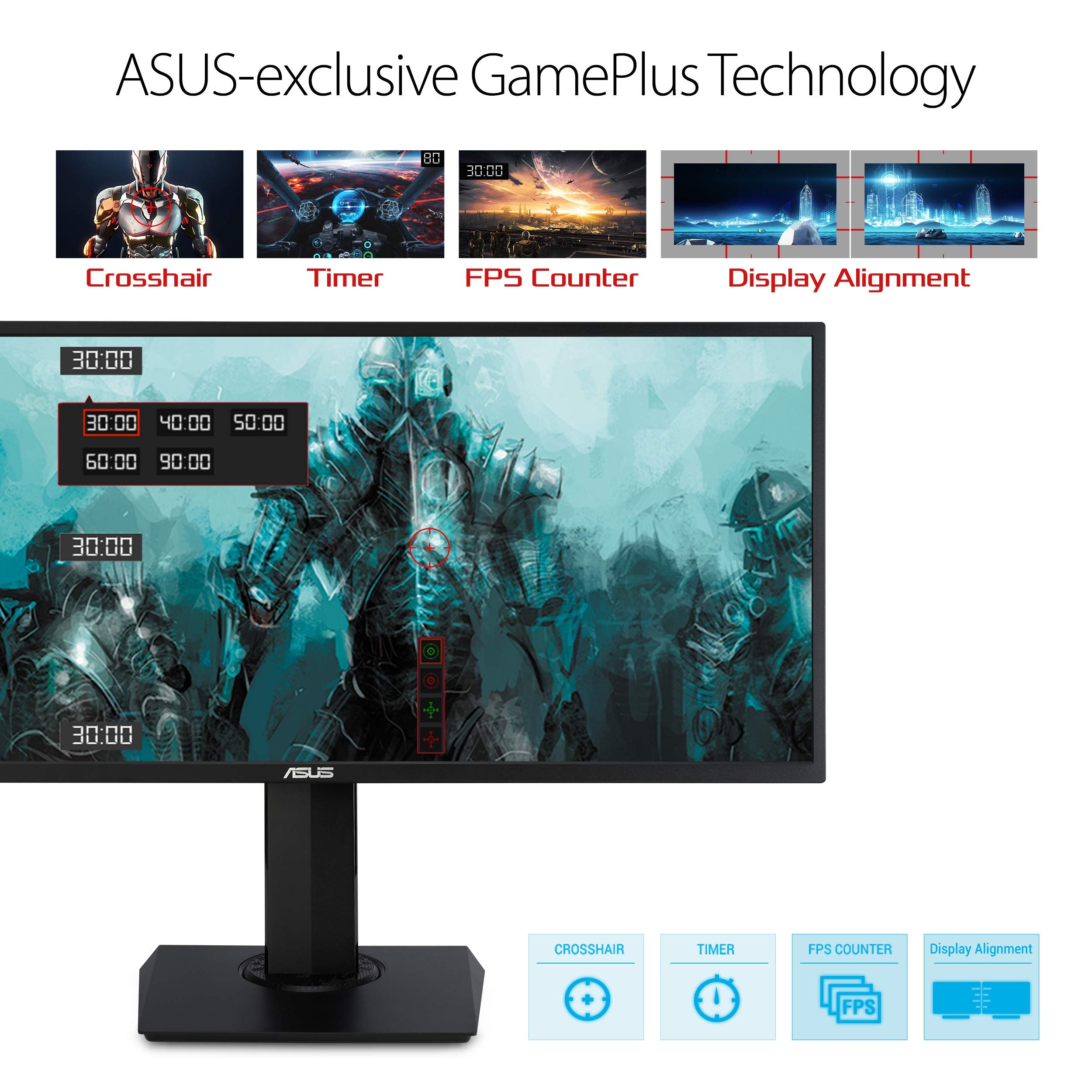 Asus Vp348Qgl 34    Ultra Wide Freesync Hdr Gaming Monitor 75Hz 1440P Eye Care Displayport Hdmi,Black