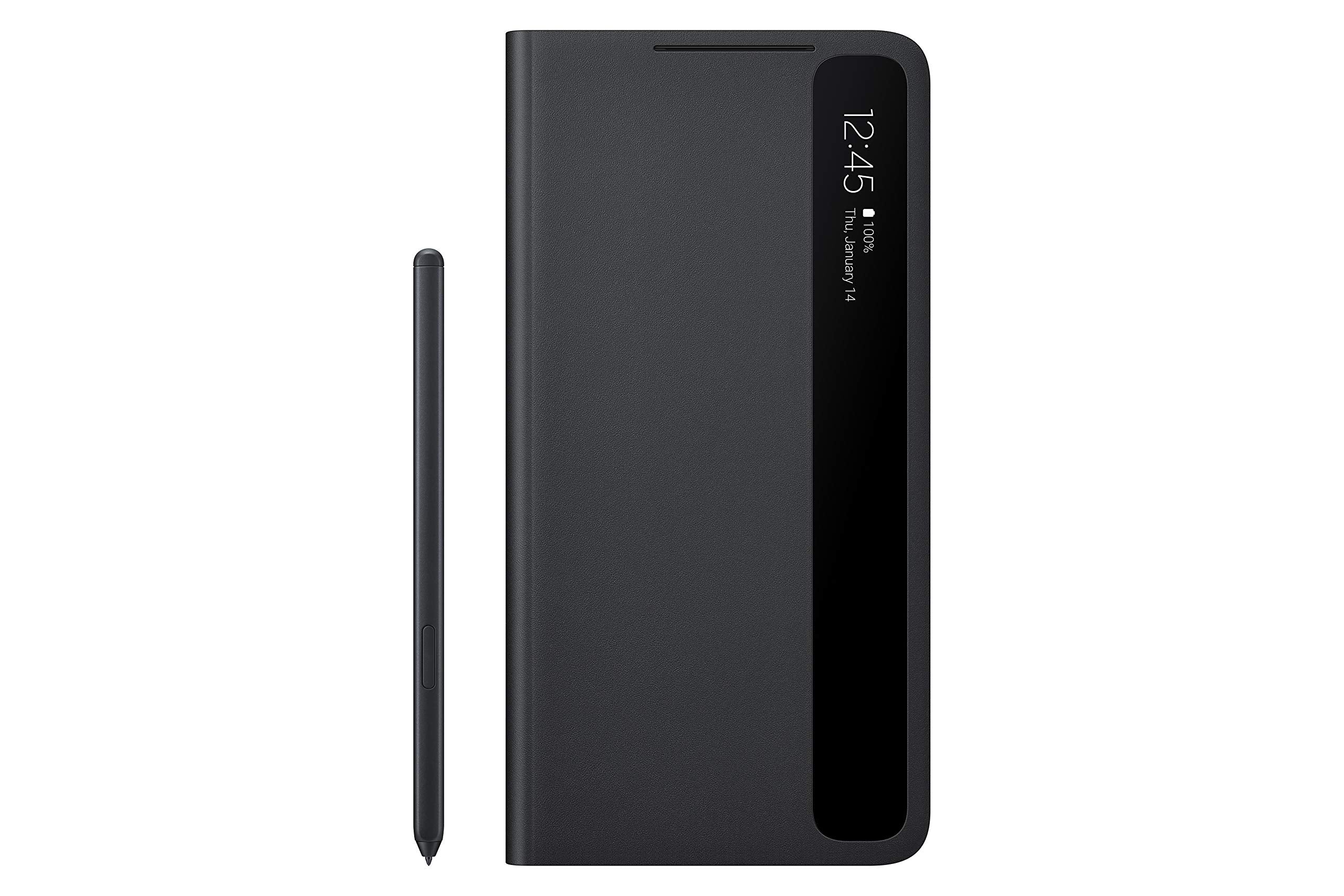 Samsung Galaxy S21 Ultra S View Flip Case With S Pen Bundle   Black (Us Version)
