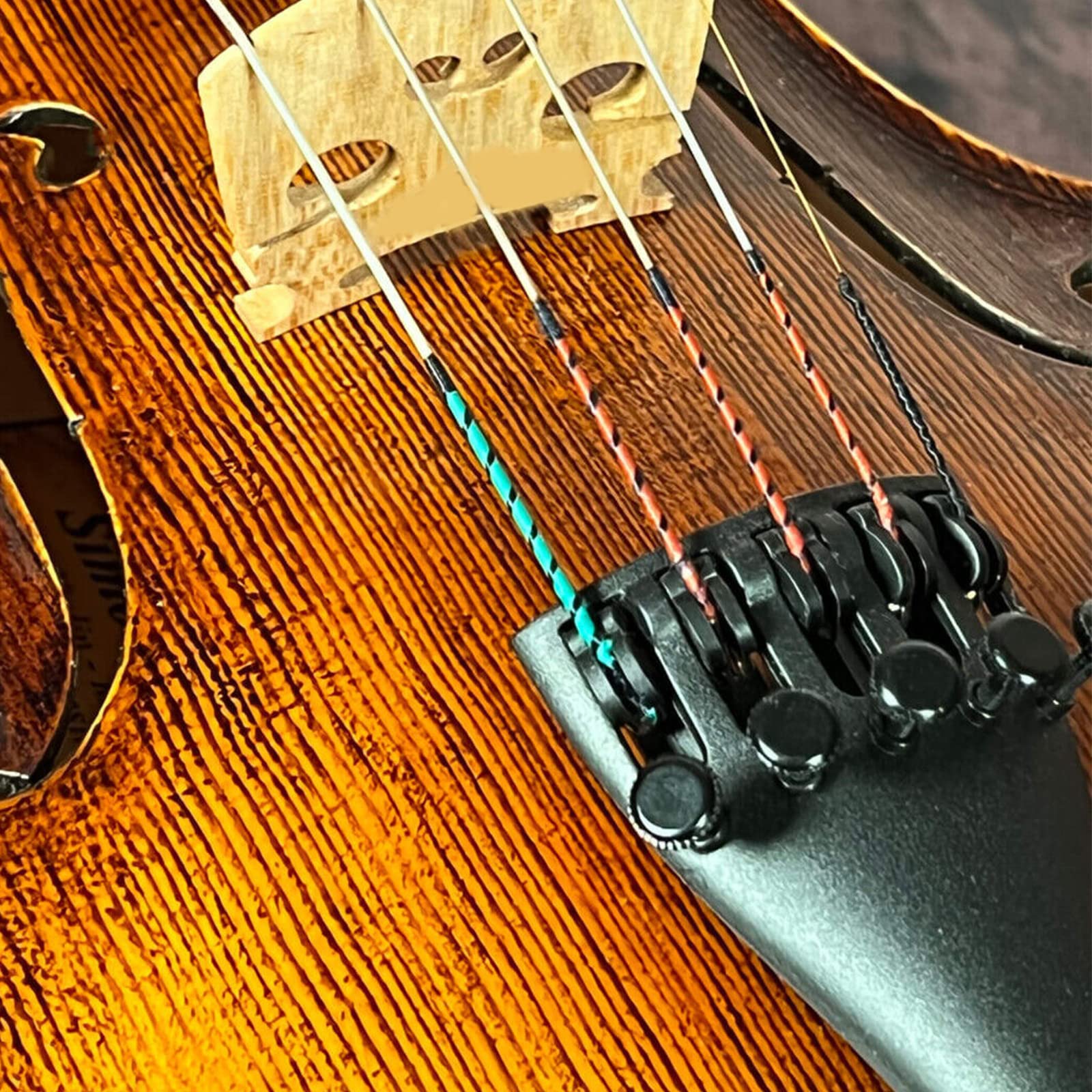 Kaiy Violin Fine Tuner For 3/4 4/4 Violin, Violin String Fine Adjuster Tuners Stainless Metal String Spinner Adjuster, Nickel Pl