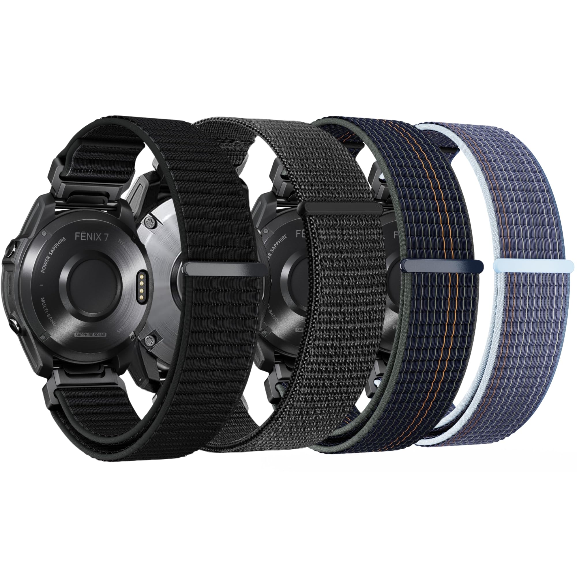 20MM 22MM 26MM Watch Band for Garmin Fenix 8 AMOLED/Solar 47mm 51mm, Nylon Sports Strap for Fenix 8 43mm Fenix 8 Solar 51mm Watc