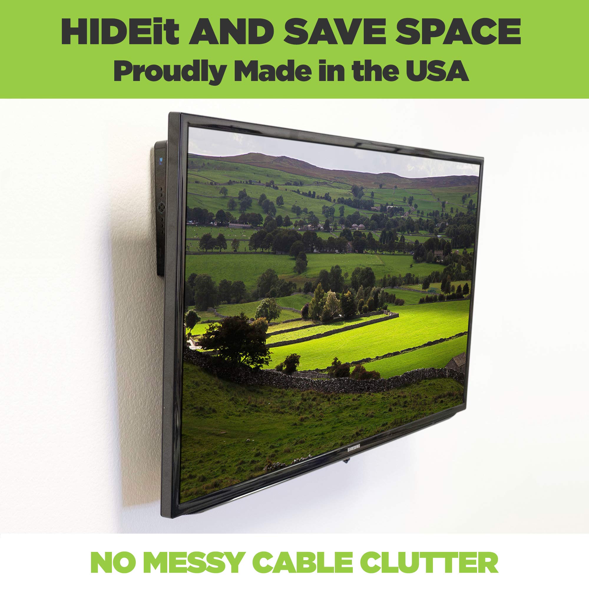 Hideit Mounts Uni Sw (Silver) Made In Usa Adjustable Cable Box Wall Mount For Small Devices, Cable Box Receivers, Dvd Players, R
