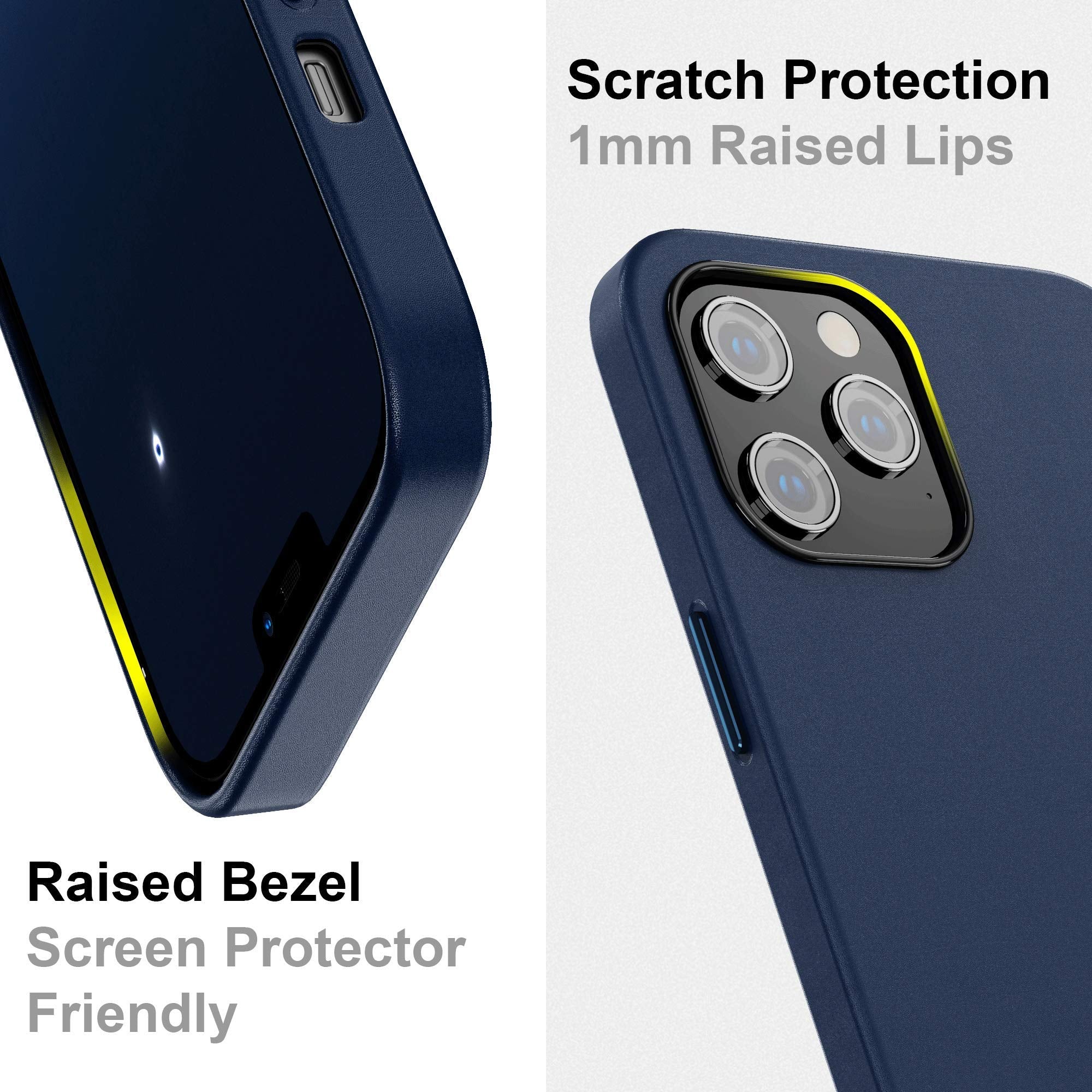 Surphy Faux Leather Case Compatible With Iphone 12 Pro Max Case 6.7 Inch, Premium Faux Leather Case Cover (With Metallic Buttons