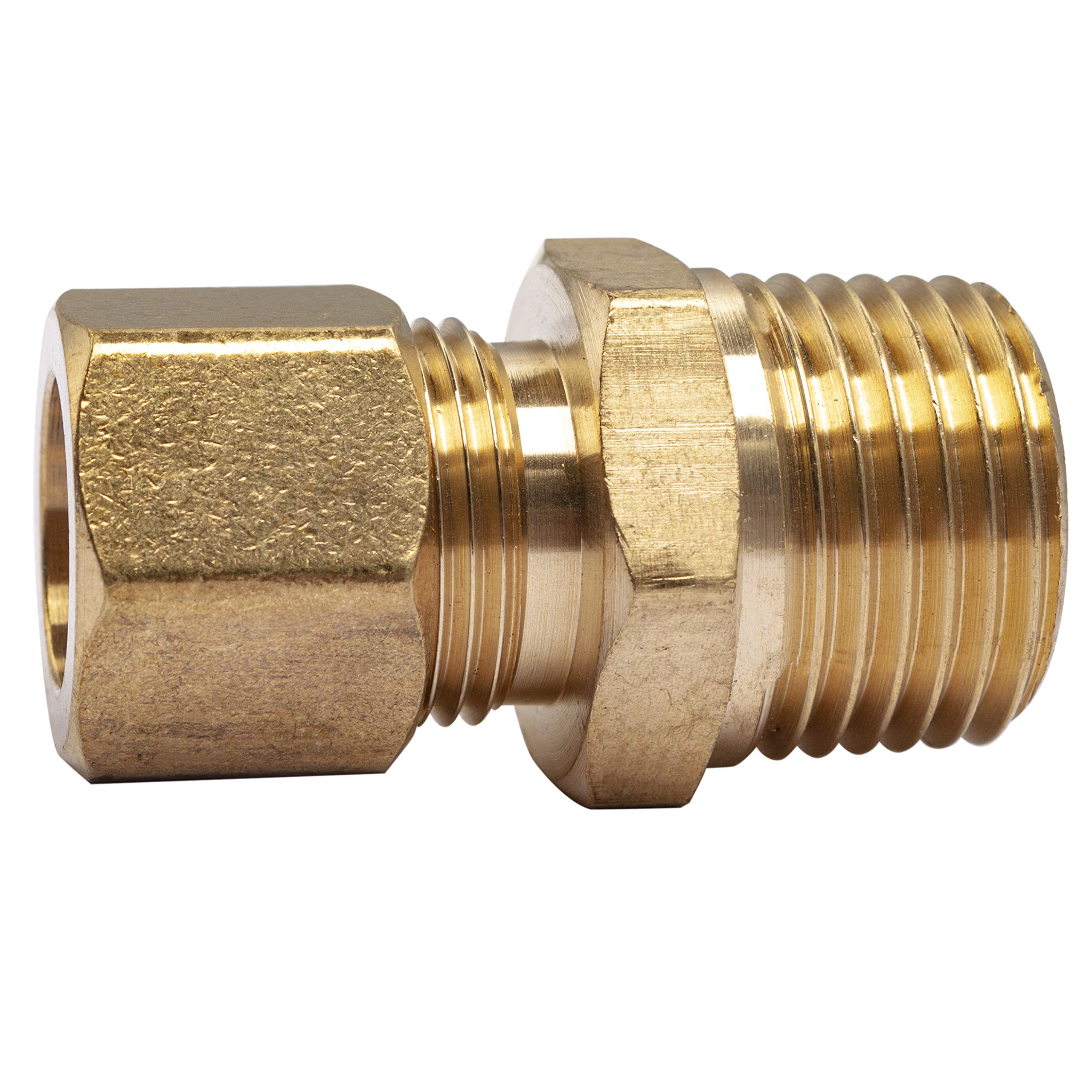 Ltwfitting Brass 1/2-Inch Od X 1/2-Inch Male Npt Compression Connector Fitting(Pack Of 5)