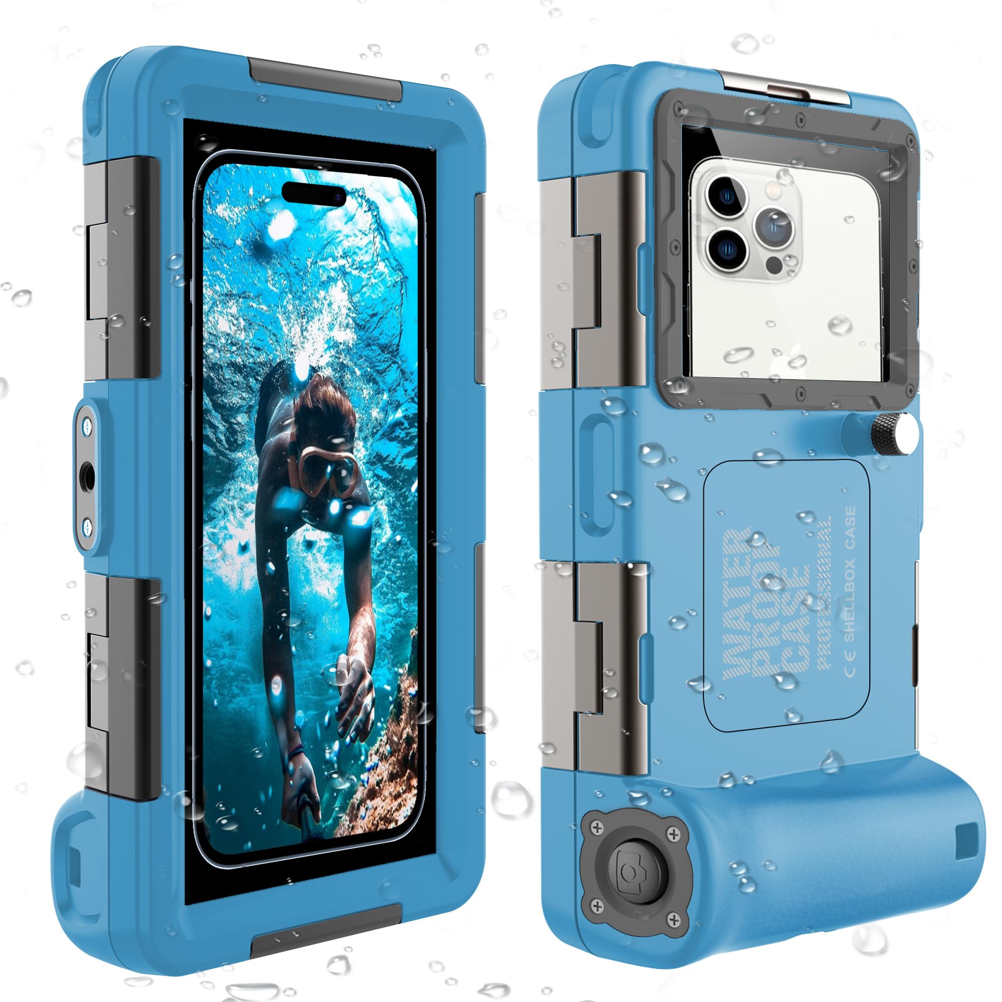 Shellbox Case Diving Case 2Nd Gen For Phone/Samsung Galaxy Series, Universal Phones[4.9 6.9 Inch],Snorkeling[15M/50Ft] Full Body