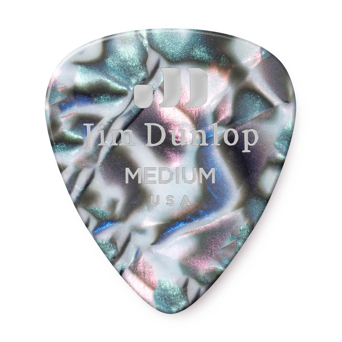 Jim Dunlop Dunlop 24483145112 Celluloid Guitar Picks, Medium, Abalone, 12 Pack
