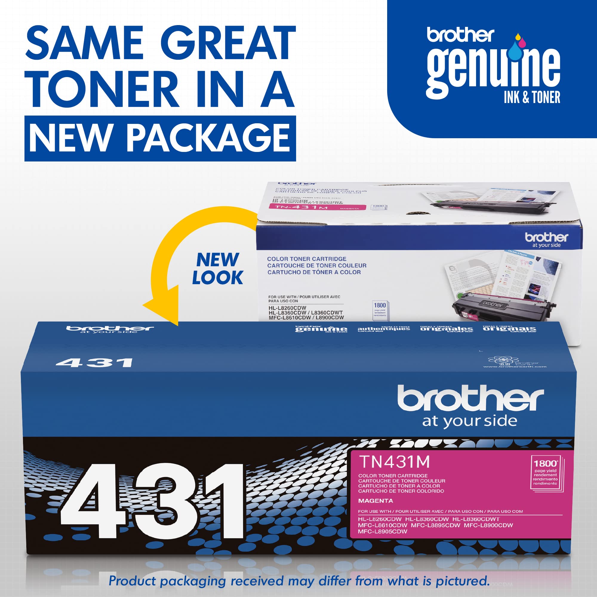Brother Printer Tn431M Standard Yield Toner Retail Packaging, Magenta