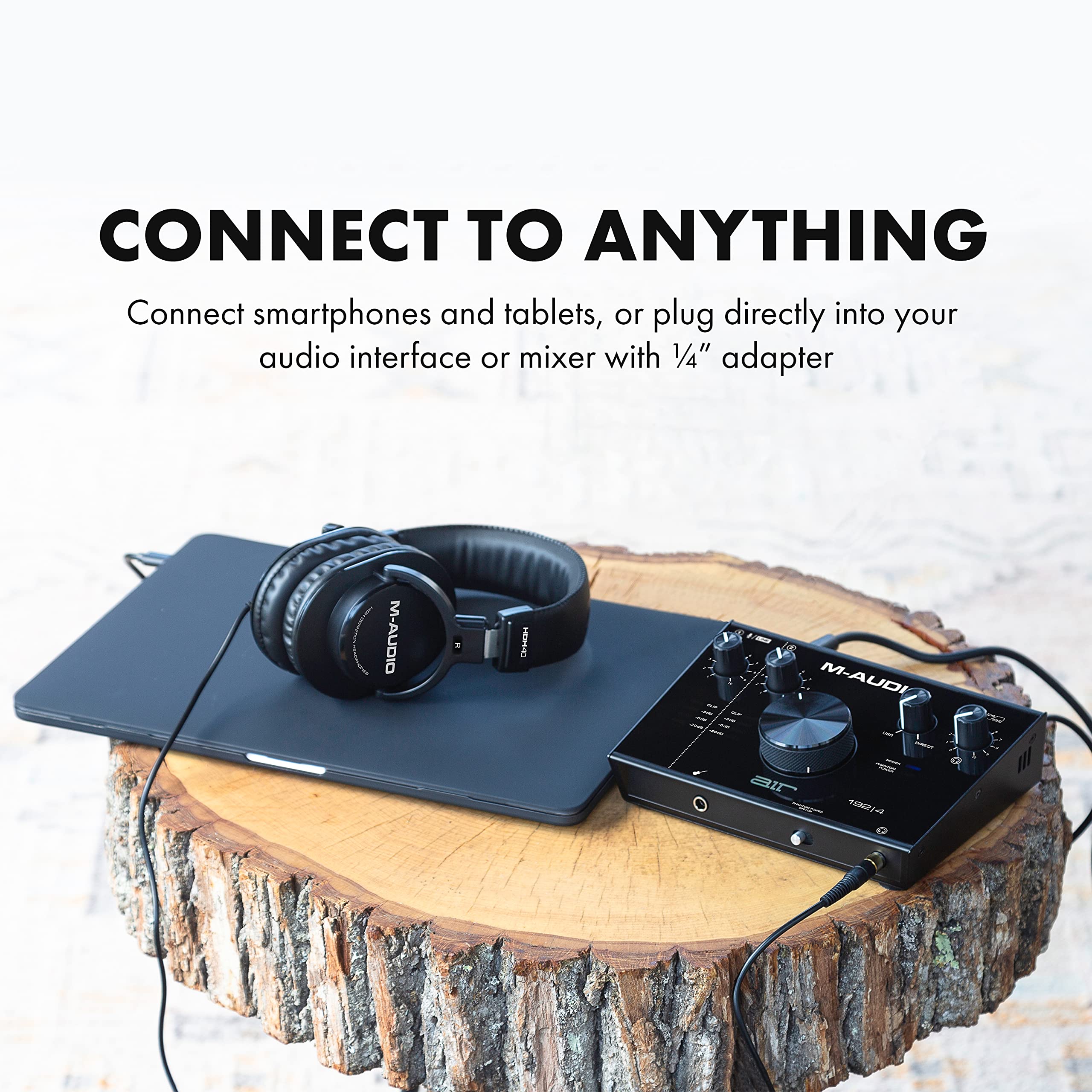 M Audio Hdh40 � Over Ear Studio Headphones With Closed Back Design, Flexible Headband And 2.7M Cable For Studio Monitoring, Podcasting And Recording   Black