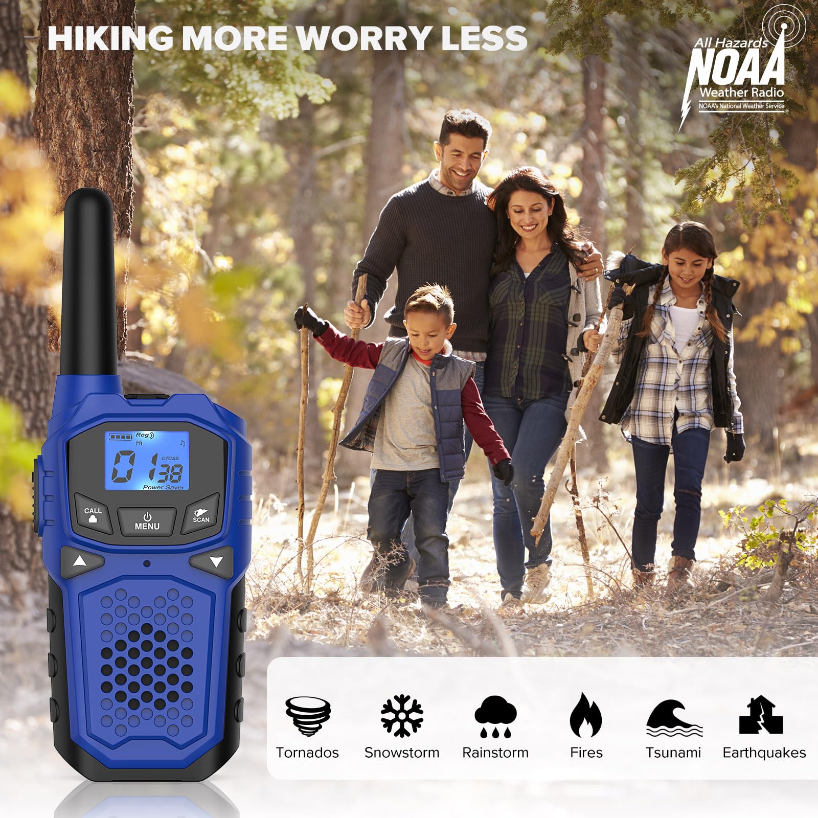 Walkie Talkies For Adults  Woktok Long Range 2 Way Radio For Camping Hiking Hand Held Hiking Accessories Camping Gear Xmas Birth