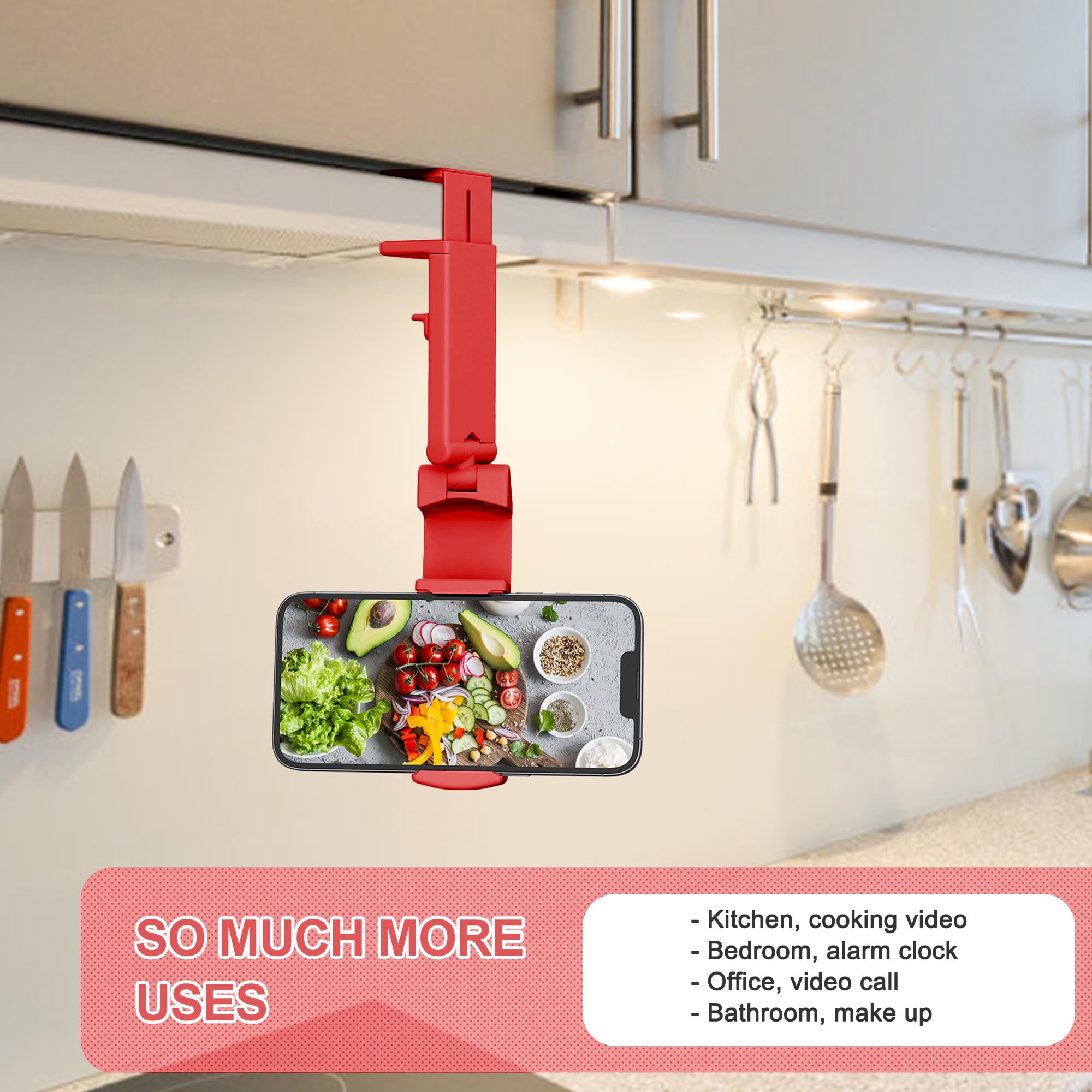 Perilogics Airplane Phone Holder Mount Universal In Flight Hands Free Viewing With Multi-Directional Dual 360 Degree Rotation (C