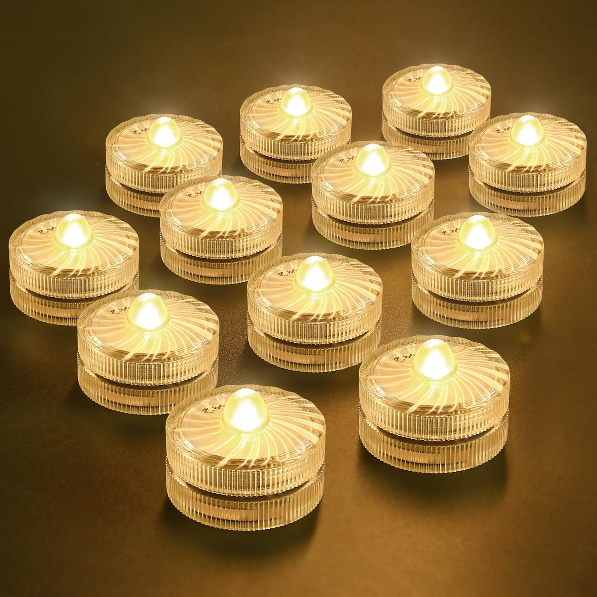 Hl Submersible Led Light,Warm White Small Led Light,100 Hours Waterproof Flameless Led Lights Battery Powered For Wedding Home V