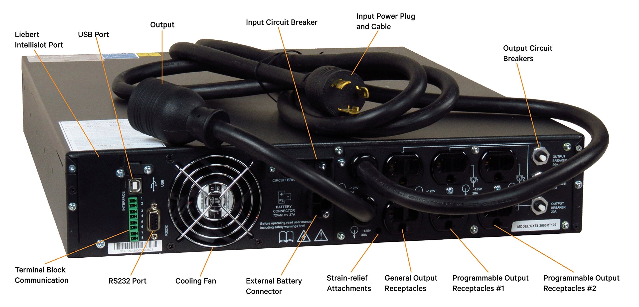 Liebert Gxt4 Ups 3000Va/2700W 120V, Online Double Conversion Rack Tower, Energy Star, Uninterruptible Power Supply, Sine Wave Ba
