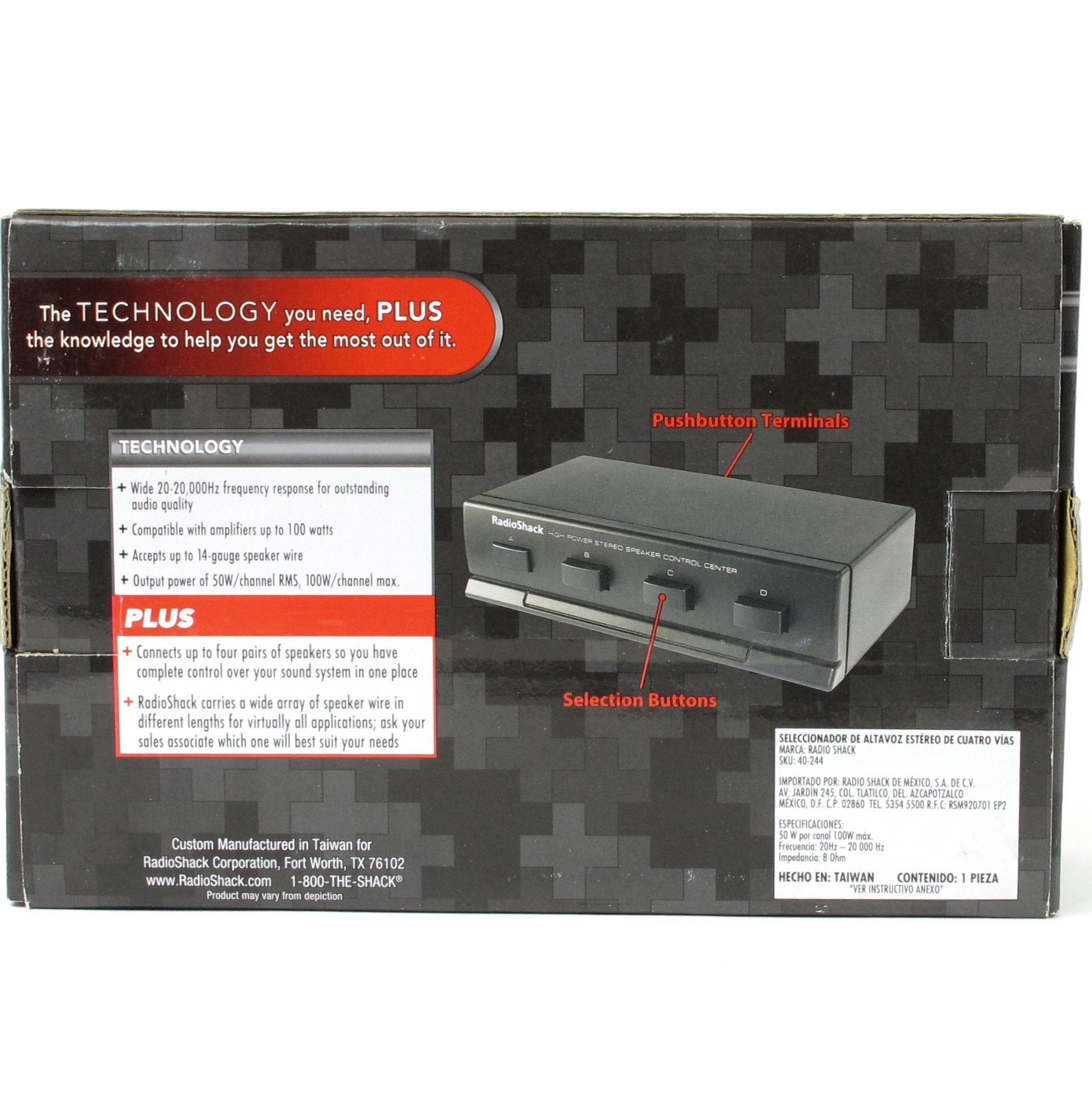 Radioshack High Powered Four Way Stereo Speaker Selector Control Center