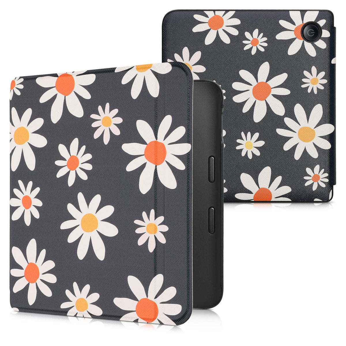 Kwmobile Case Compatible With Kobo Libra 2 Case   Ereader Cover   Summer Daisy Blue/White/Yellow