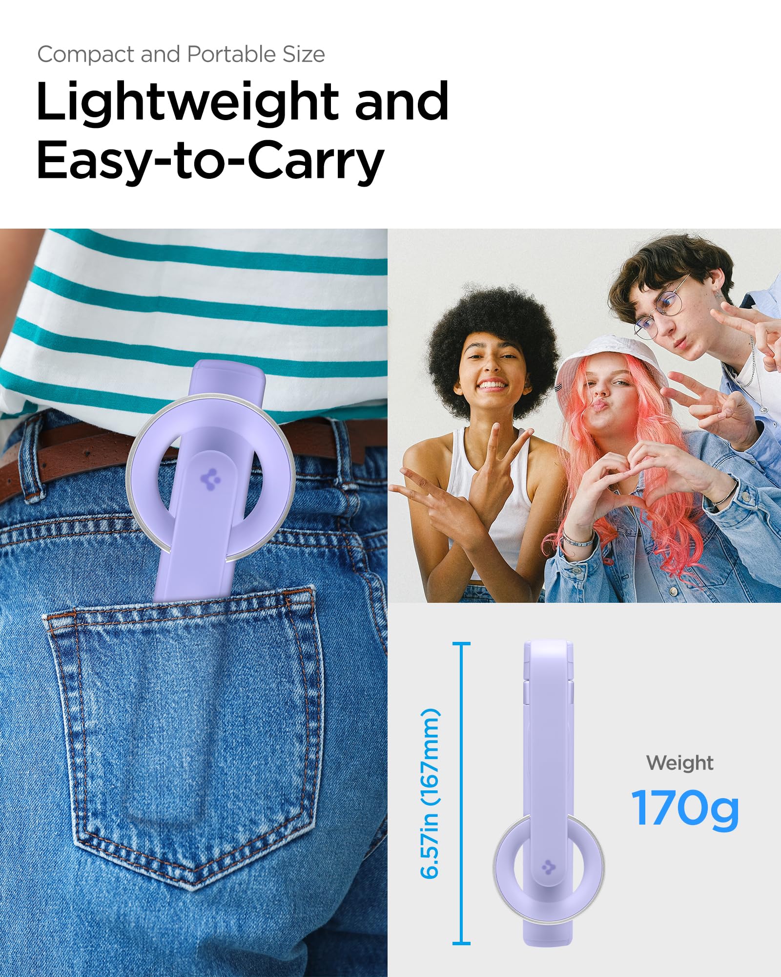 Spigen Selfie Stick Tripod Stand With Bluetooth Remote Control Shutter 24 Extendable Holder Compatible With Magsafe Iphone 17/16