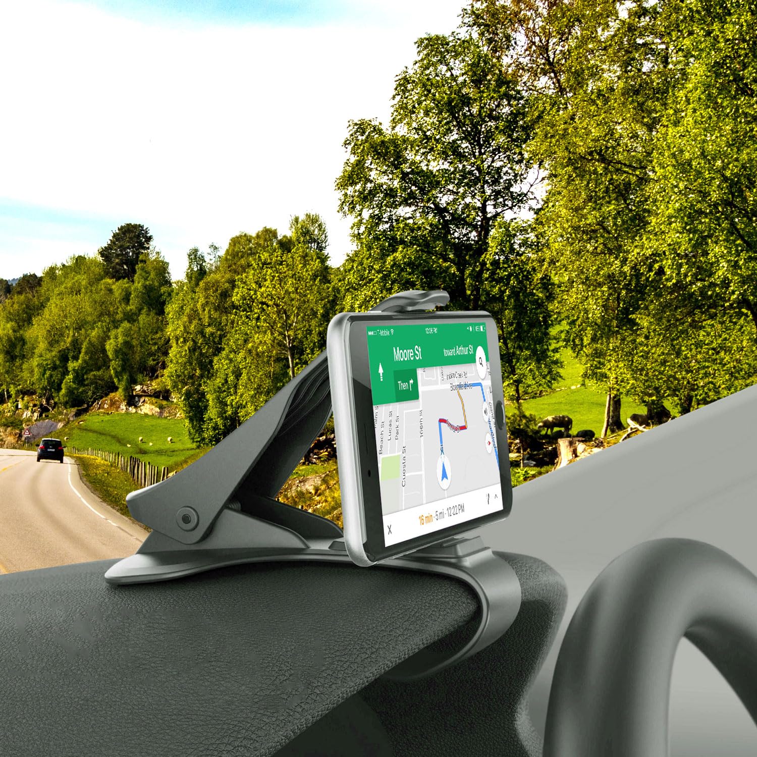 Cellet Dashboard Cell Phone Holder Clip On Mount Compatible To Apple Iphone 11 Pro Max 11 Xr Xs Max Samsung Note 10 10+ 9 Galaxy