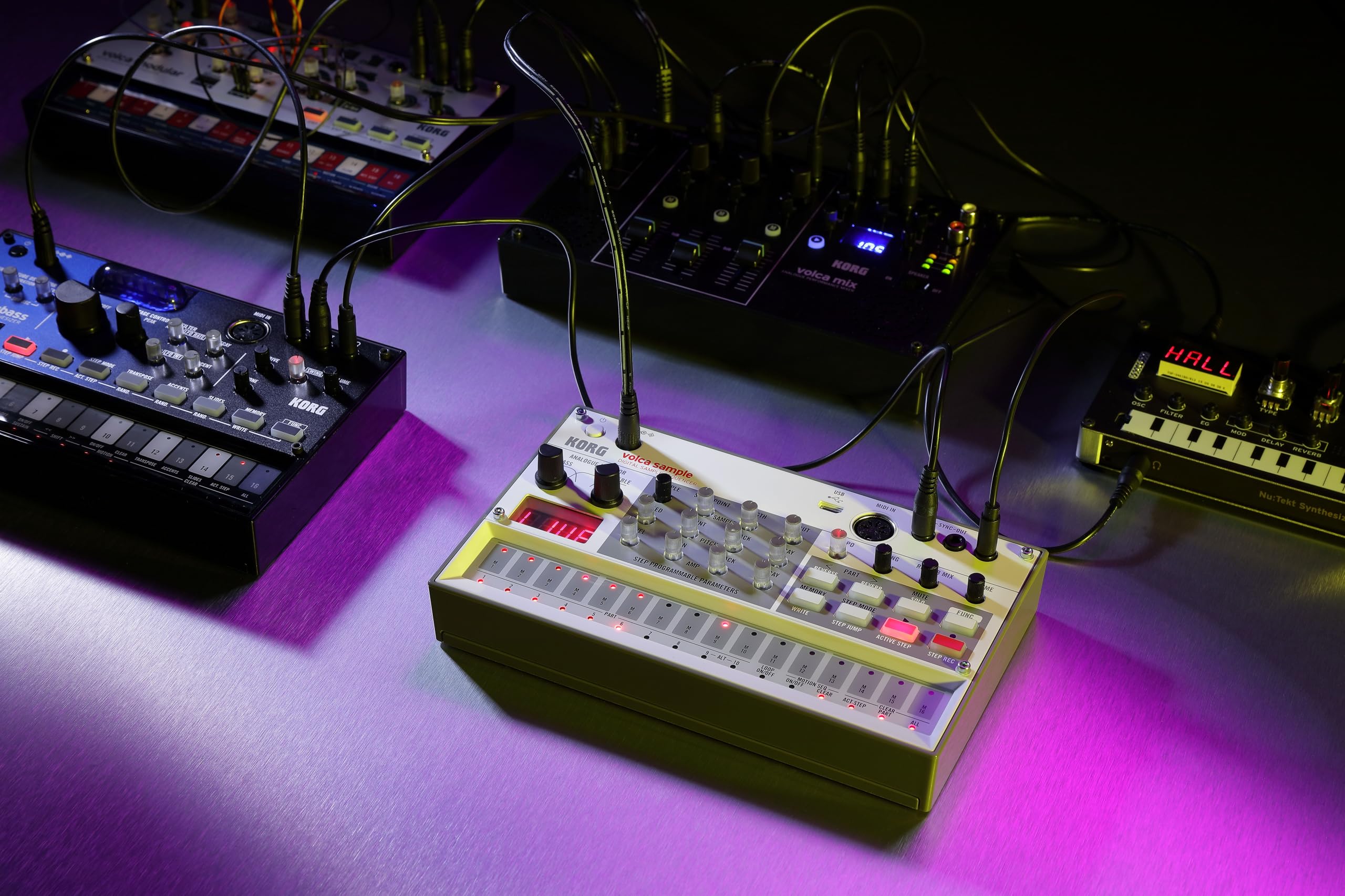 Korg Volca Sample 2 Digital Sample Sequencer W/ 100 Sounds, Step Sequencing, Reverb, Sync I/O, And Usb/Midi