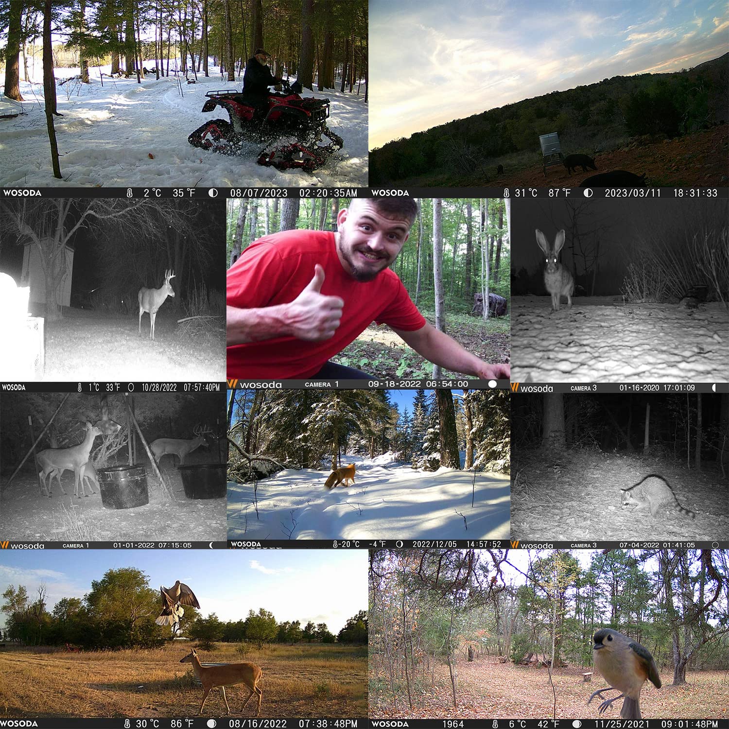 Wosoda 36Mp 1920P Trail Camera, Game Camera With Night Vision Motion Activated 0.2S Trigger Time 120 Wide Sensor Hunting Deer Ca