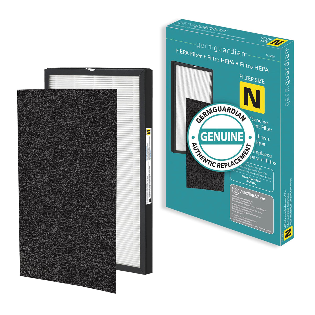 Germguardian Filter N Hepa Pure Genuine Air Purifier Replacement Filter, Removes 99.97% Of Pollutants Germguardian Air Purifier