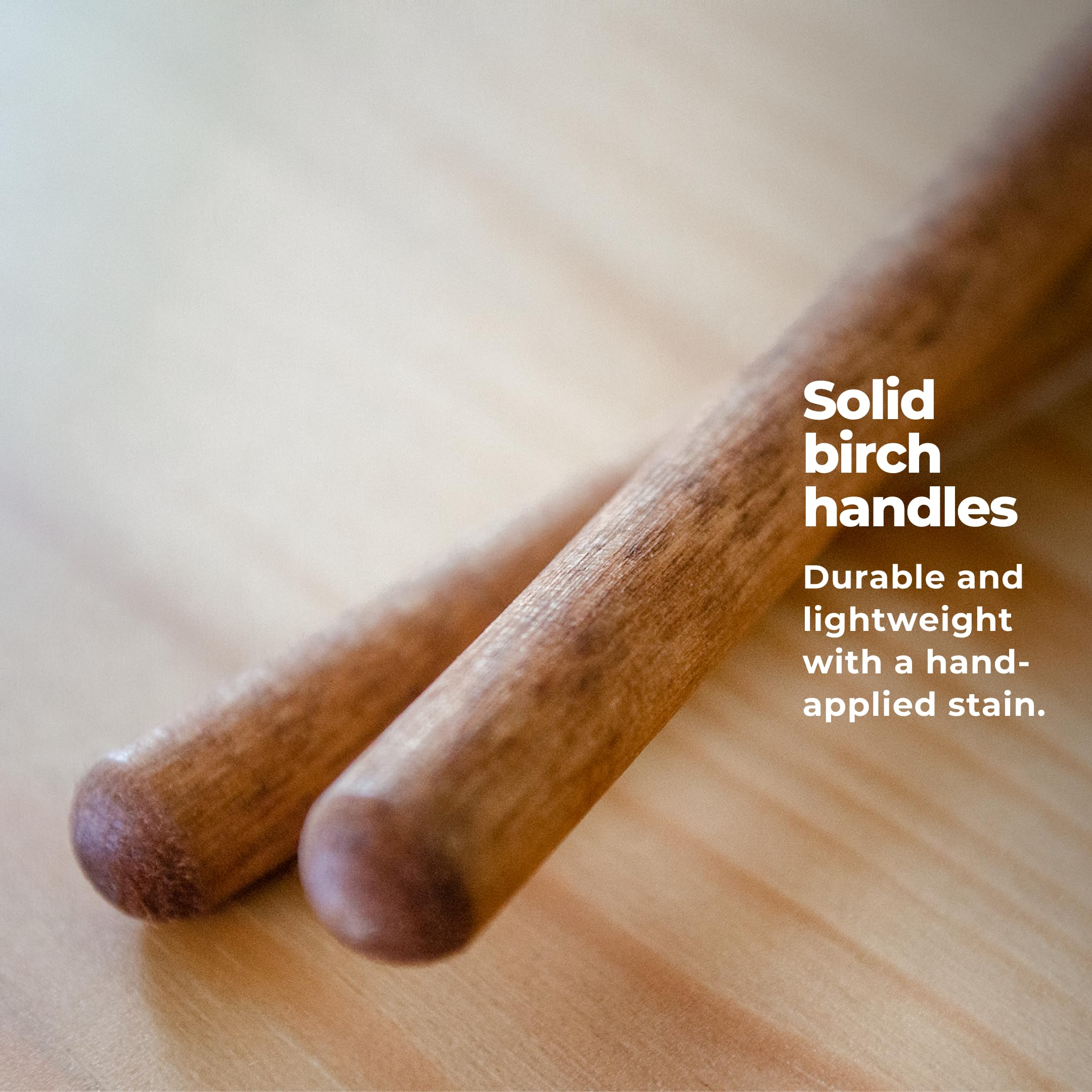 Timber Drum Co. T2Hp, Made In U.S.A. Pair Of Hard Polymer Mallets For Energy Chime, Xylophone, Wood Block, And Bells