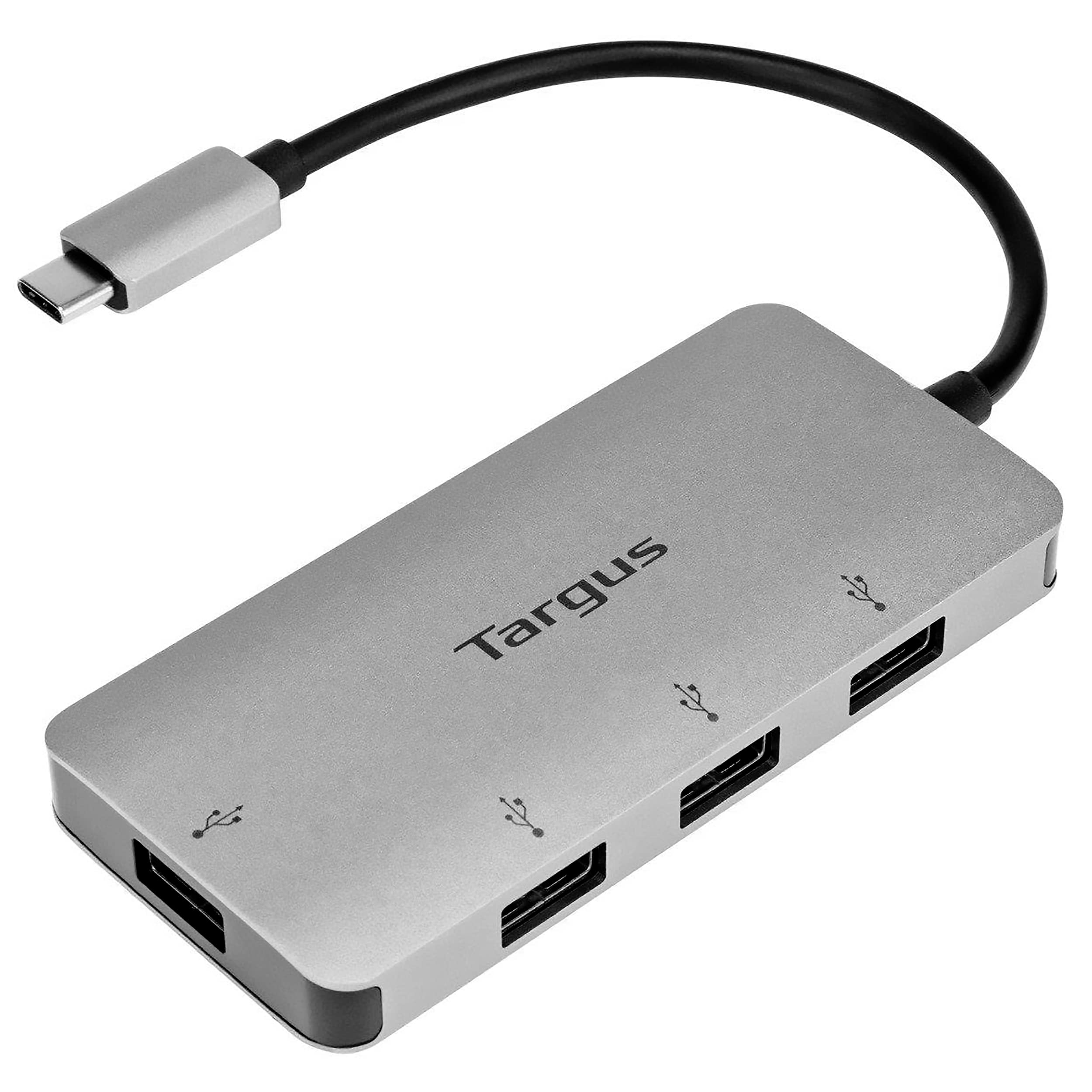 Targus USB-C to 4-Port USB-A Hub, Gray (ACH226EU)