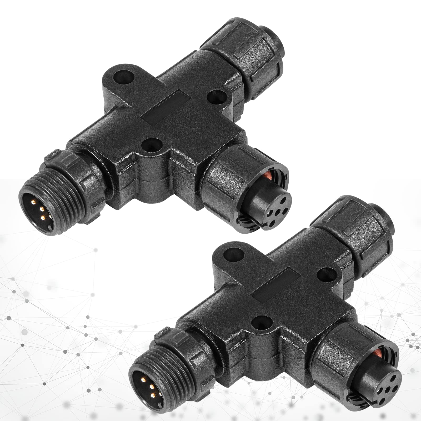Nmea 2000 (N2K) (Tee) T Connector Boat Accessories For Garmin Lowrance Simrad B&G Navico Networks, Ip67 Waterproof, Stable Conne