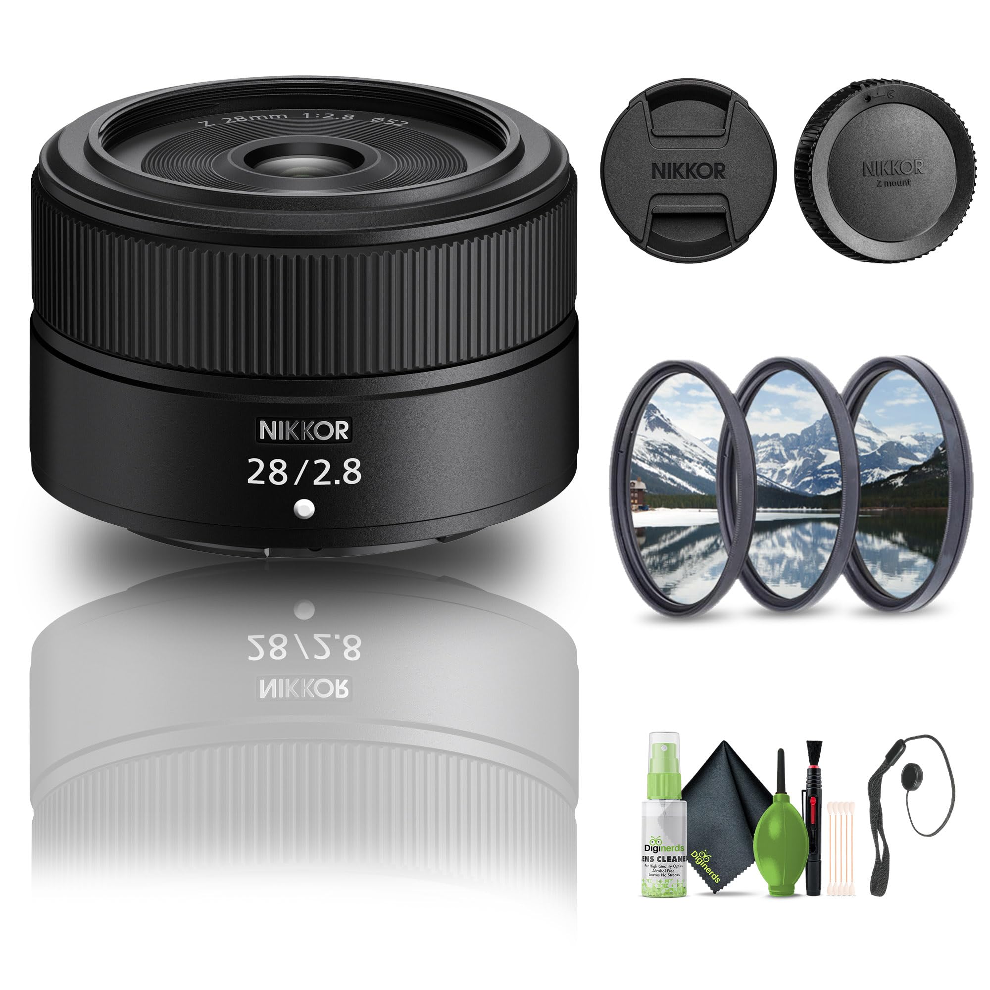 Nikon NIKKOR Z 28mm f/2.8 Lens Z Cameras (20101) + Filter Kit + Cap Keeper + Cleaning Kit