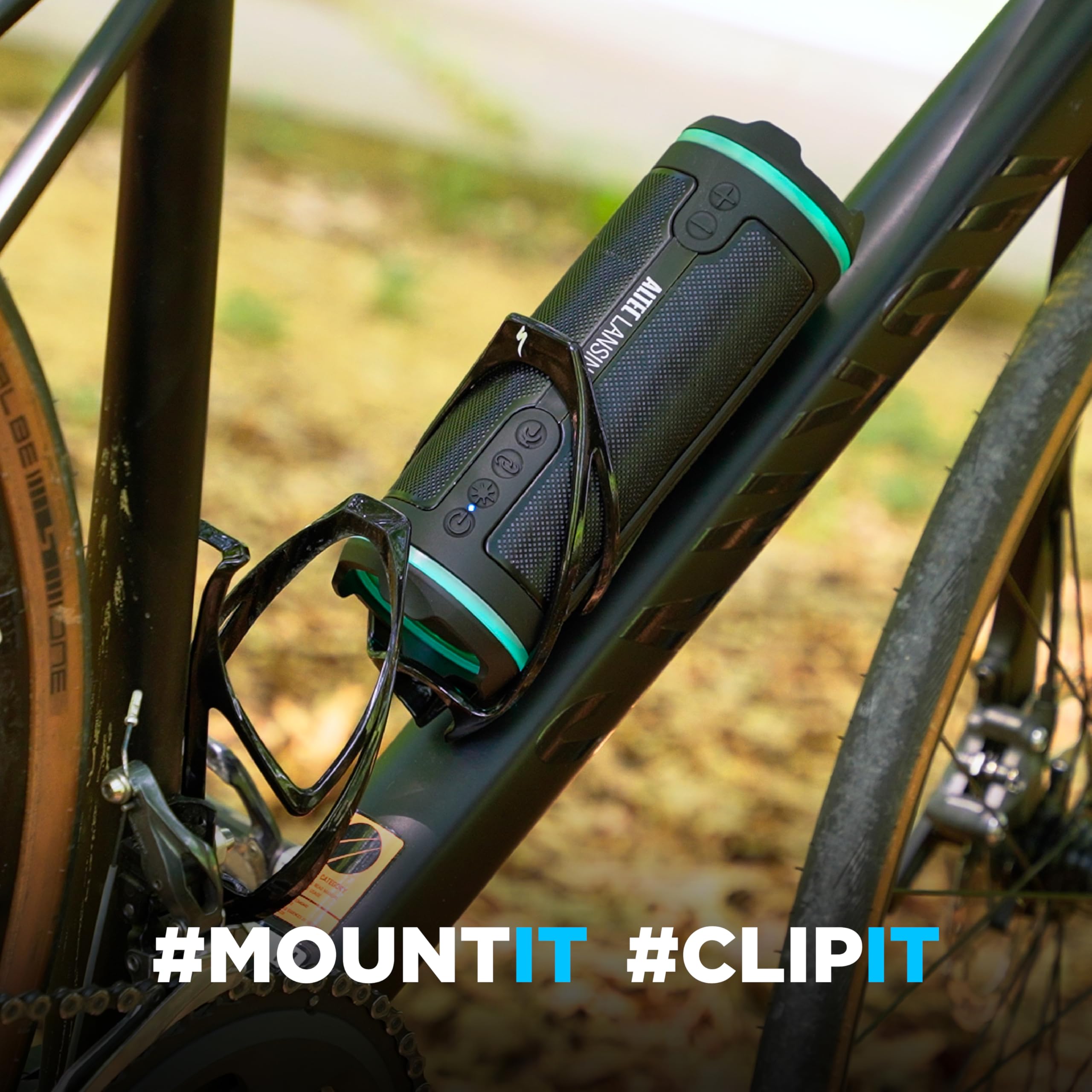 Altec Lansing Hydramotion 2.0 Wireless Bluetooth Speaker, 16H Battery, Rgb Lights, Usb C Quick Charge, Ip67 Rated Waterproof Blu