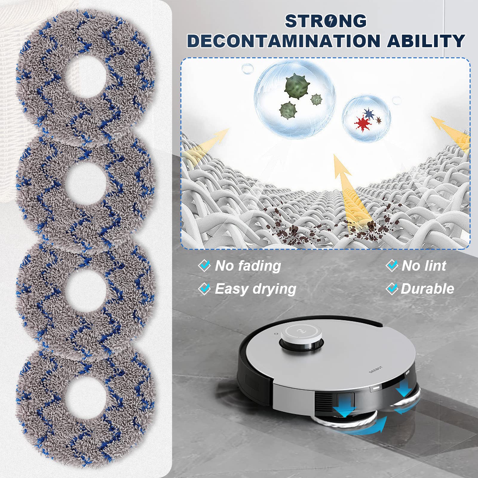 Replacement Parts For Ecovacs Deebot X1 Omni Turbo T10 T20 Omni T20/T20 Max/T20 Pro Robot Vacuum Cleaner - Spare Accessories Kit