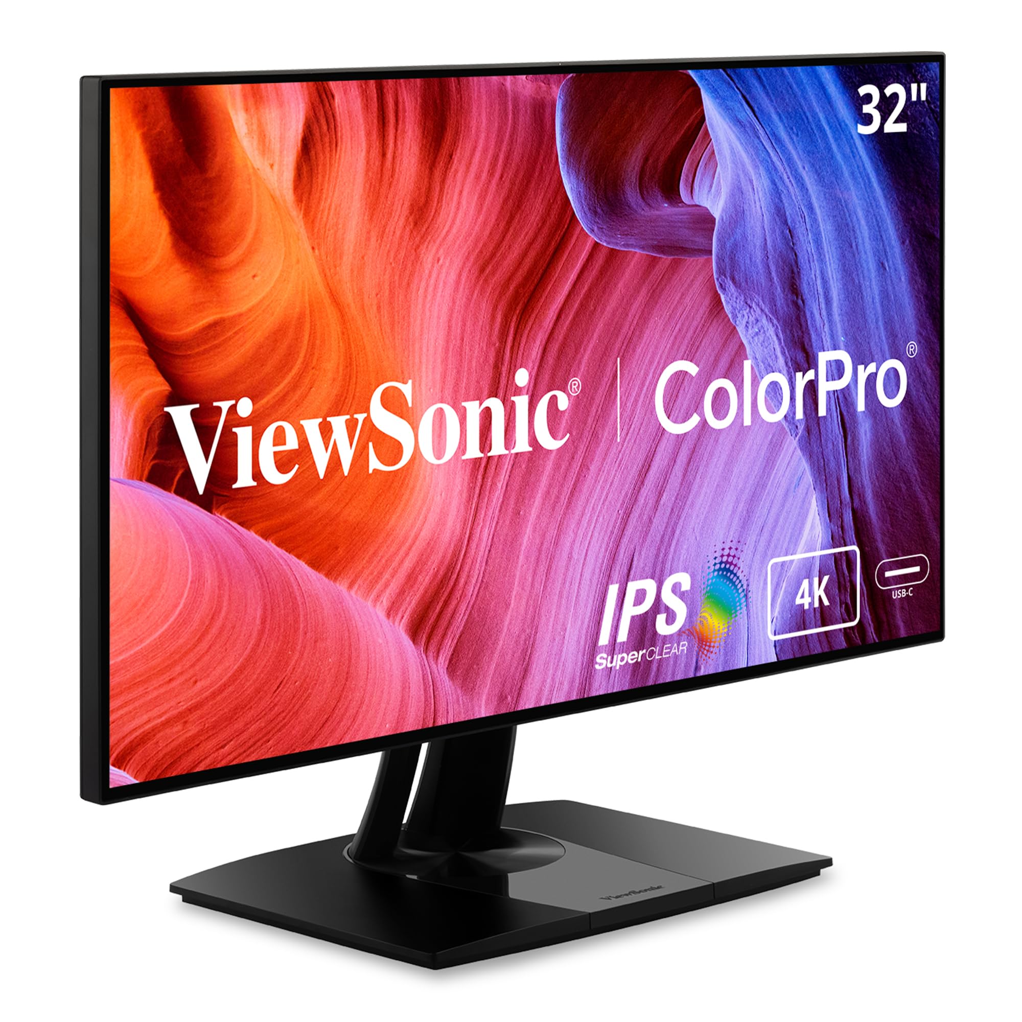 ViewSonic VP3268A-4K 32 Inch 4K UHD IPS Monitor with Advanced Ergonomics, 100% sRGB Rec 709, 14-bit 3D LUT, Eye Care, HDR10 Supp