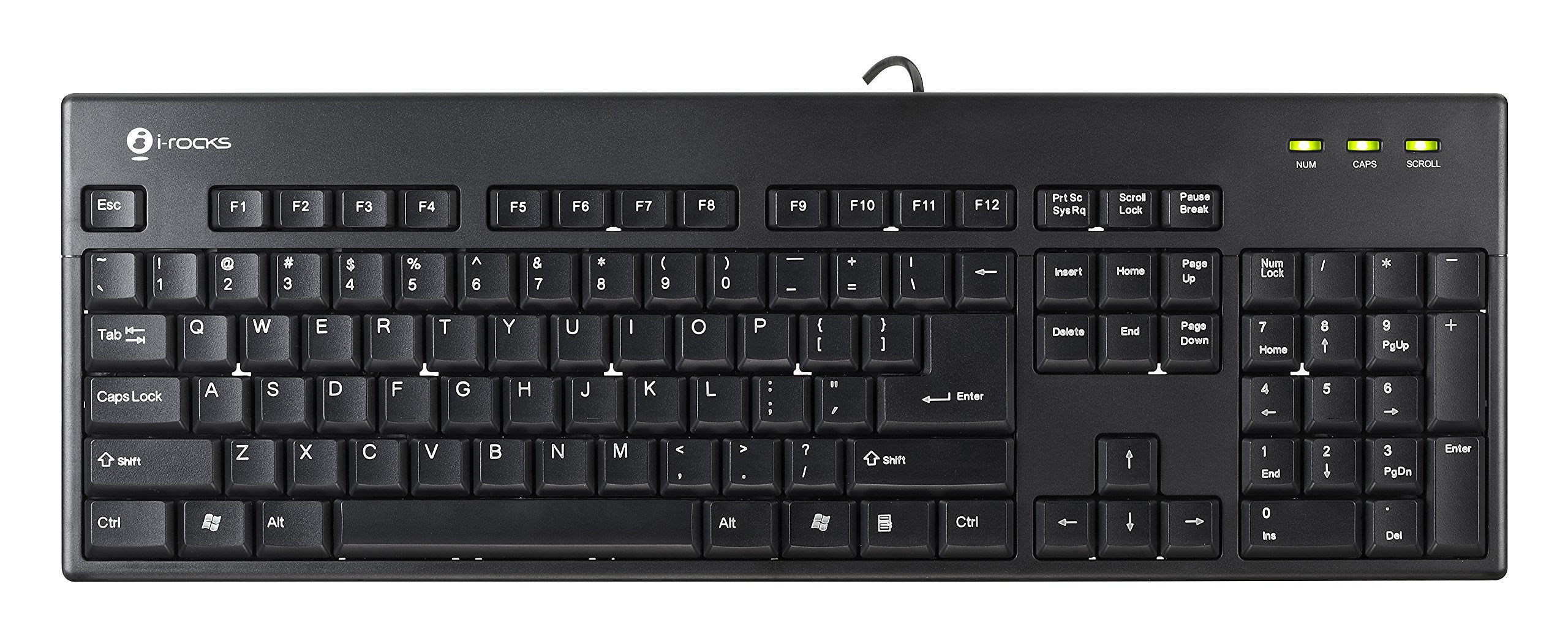 I-Rocks Washable Keyboard, Black (Irk32W-Bk)