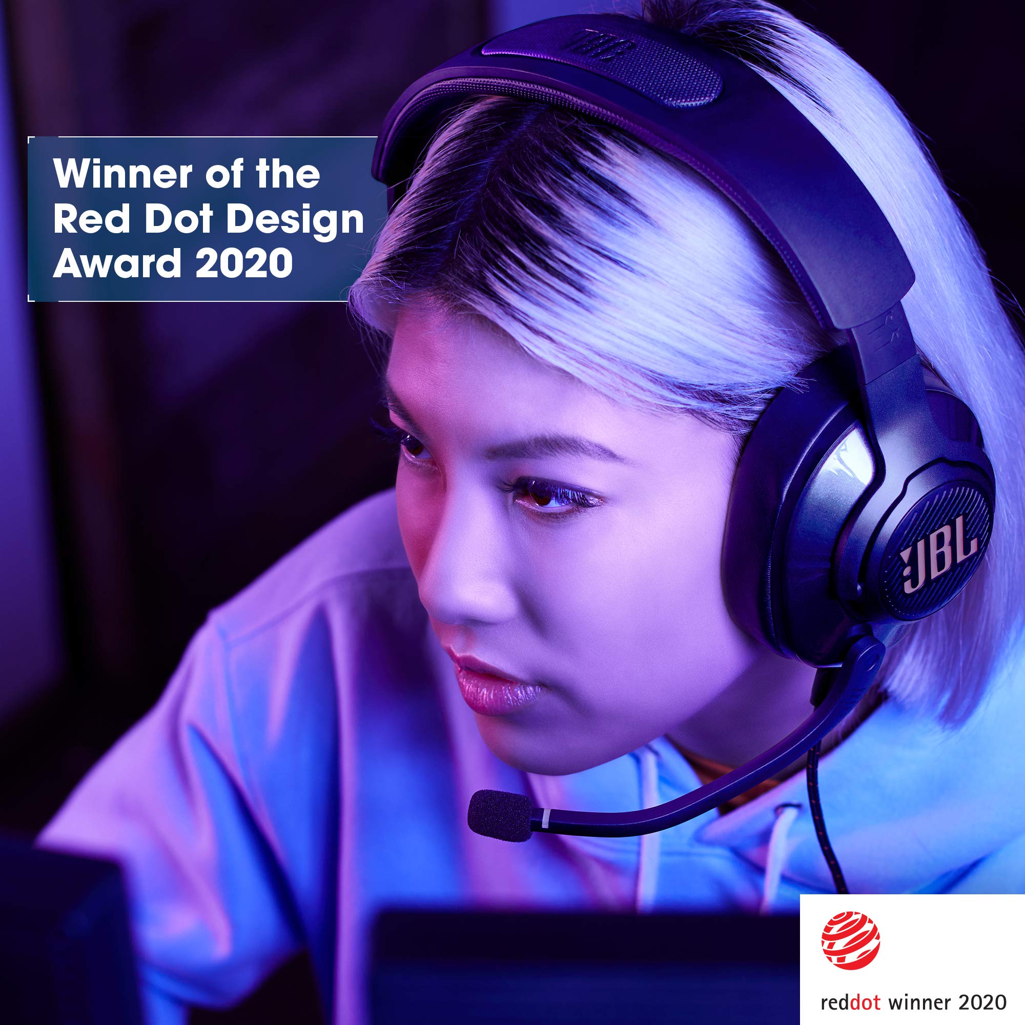 Jbl Quantum 400 - Usb Over-Ear Gaming Headset With Game-Chat Balance Dial, Jbl Quantumsurround And Dts, Voice Focus Directional