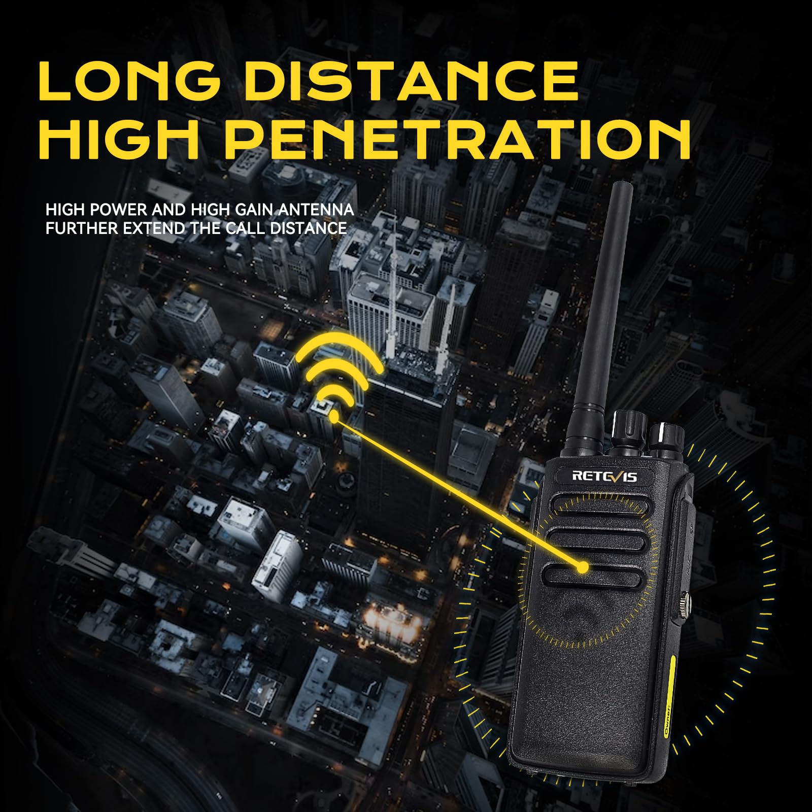 Retevis Rt81 Digital Two Way Radio,Walkie Talkies Long Range,Ip67 Waterproof,2200Mah,Group Call,2 Time Slot,Security,Commercial