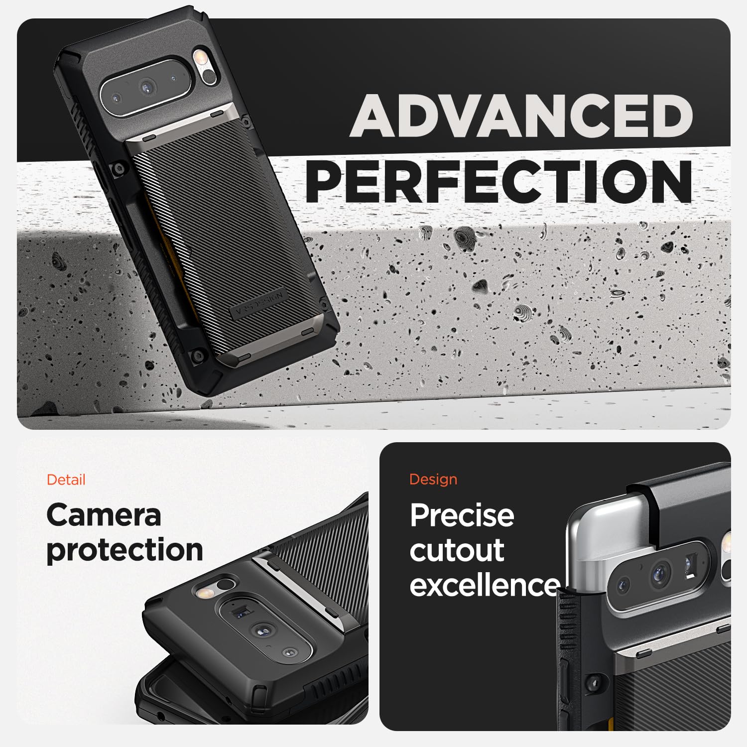 Vrs Design Damda Glide Pro Wallet Phone Case For Pixel 8 Pro, Sturdy Semi Auto Card Holder Wallet [4 Cards] Case Compatible For