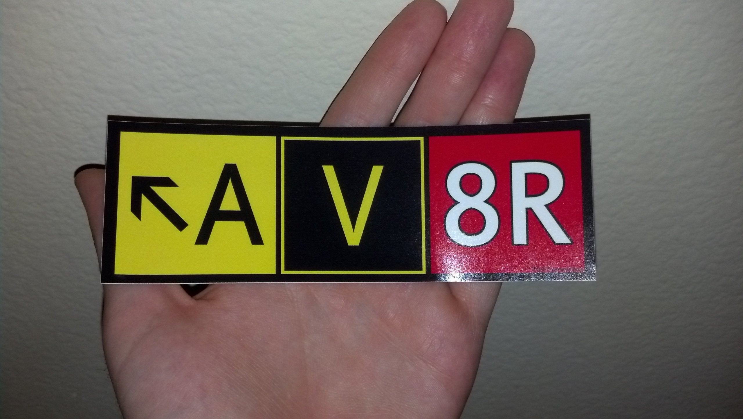 Aviator (Av8R) Airport Taxiway Sign Aviation Sticker/Decal For Pilots And Other Aviation Enthusiasts! Gift For Any Aviator!