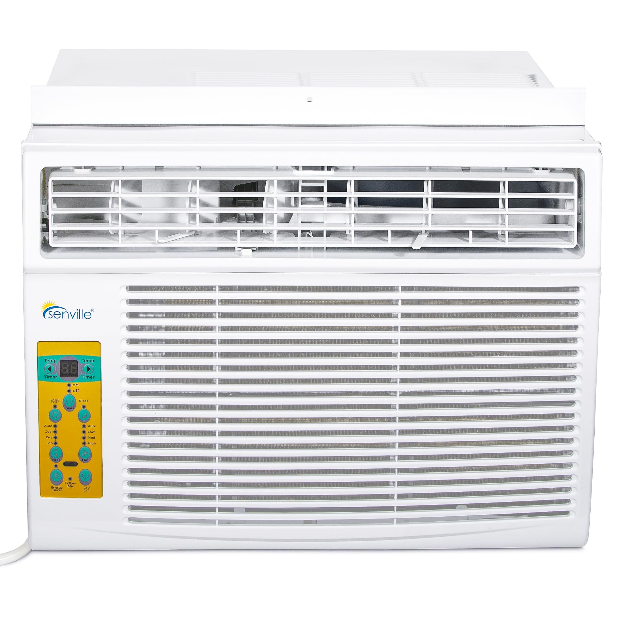 Senville 6000 BTU Window Air Conditioner, Cools Up to 250 Sq. Ft., Easy to Use, Washable Filter