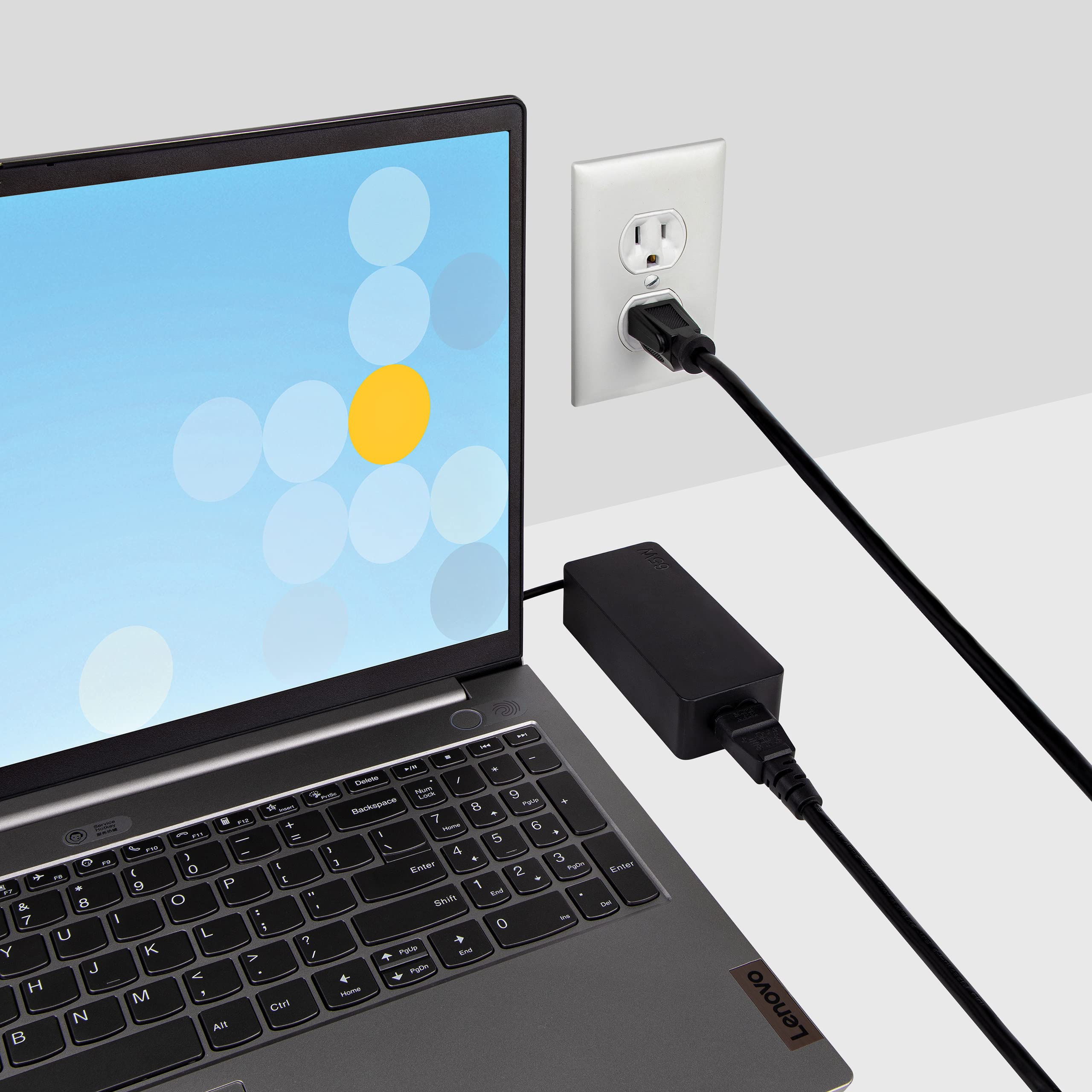 Startech.Com 10 Ft Standard Laptop Power Cord   Nema 5 15P To C5   Power Cable   Nema 5 15 (M) To Iec 60320 C5 10 Ft   Black   P