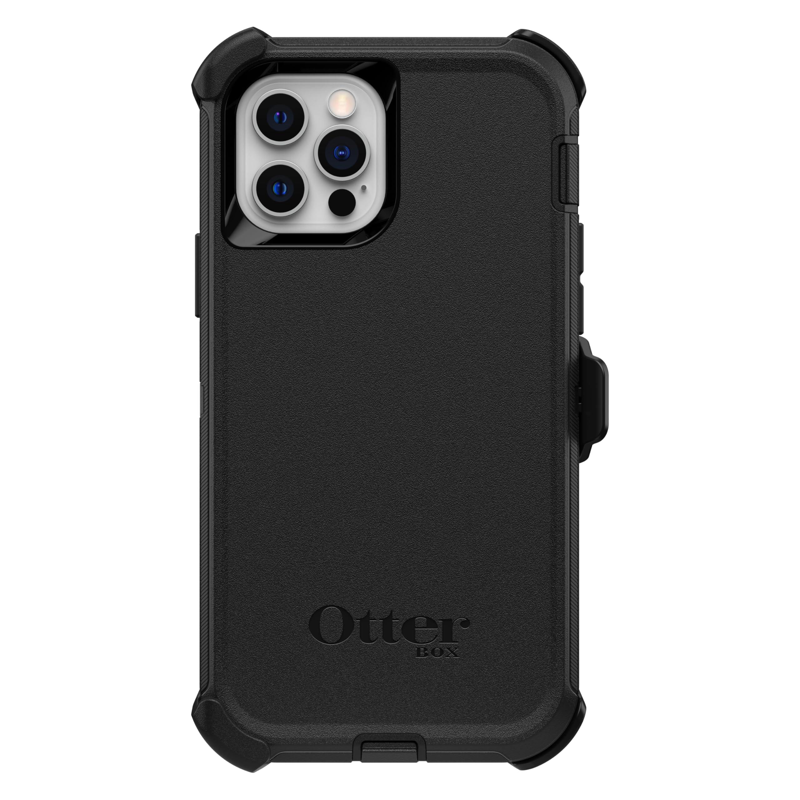 Otterbox Iphone 12 & Iphone 12 Pro Defender Series Case   Black, Rugged & Durable, With Port Protection, Includes Holster Clip K